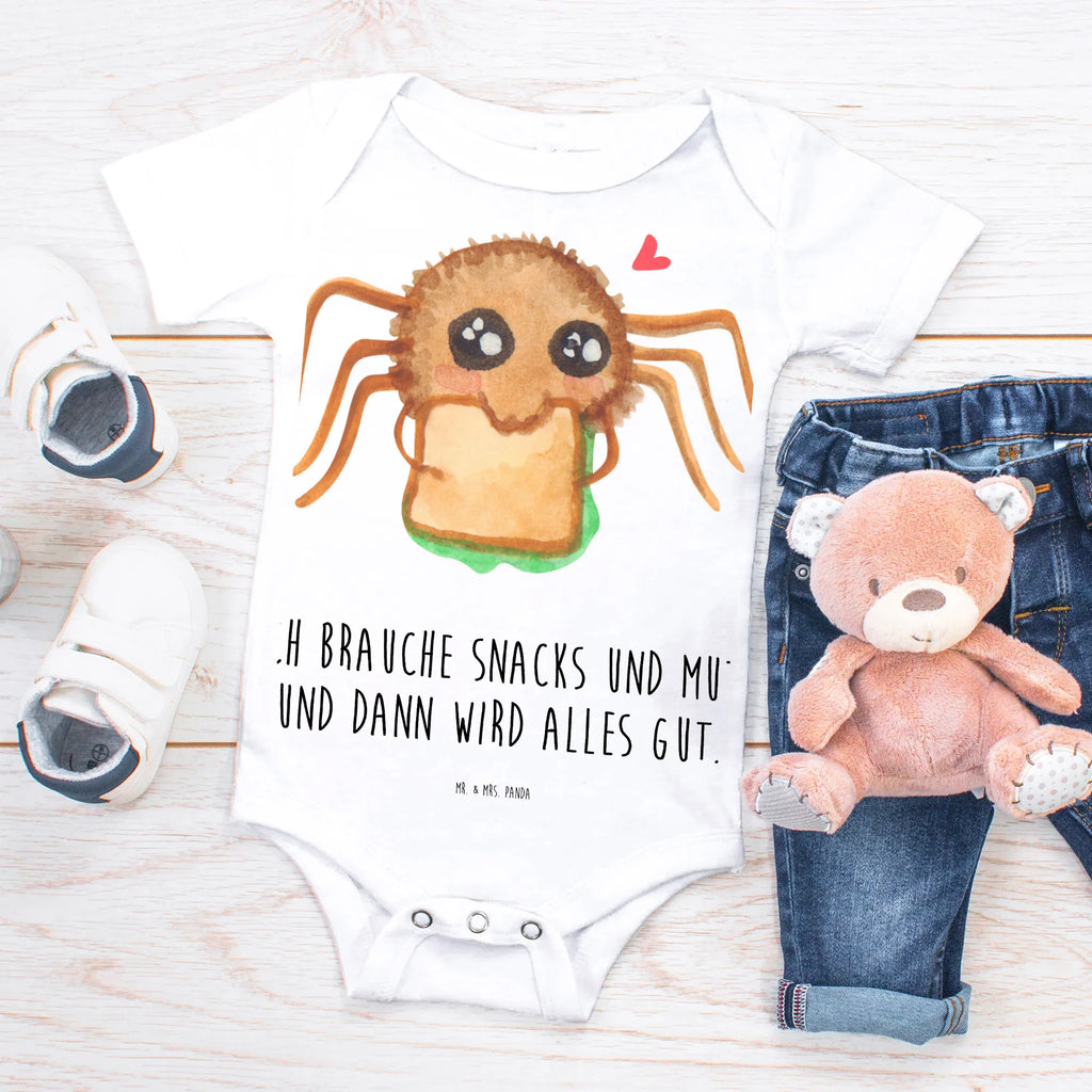 Baby Body Spinne Agathe Sandwich Babykleidung, Babystrampler, Strampler, Wickelbody, Baby Erstausstattung, Baby-Body, Baby-Strampler, Baby-Kleidung, Kurzarm-Strampler, Baby-Overall, Baby-Romper, Spinne Agathe, Spinne, Agathe, Videos, Merchandise, Glück, Mut, Hungrig, Verfressen, Lebensfreude, Alles wird gut, Hunger