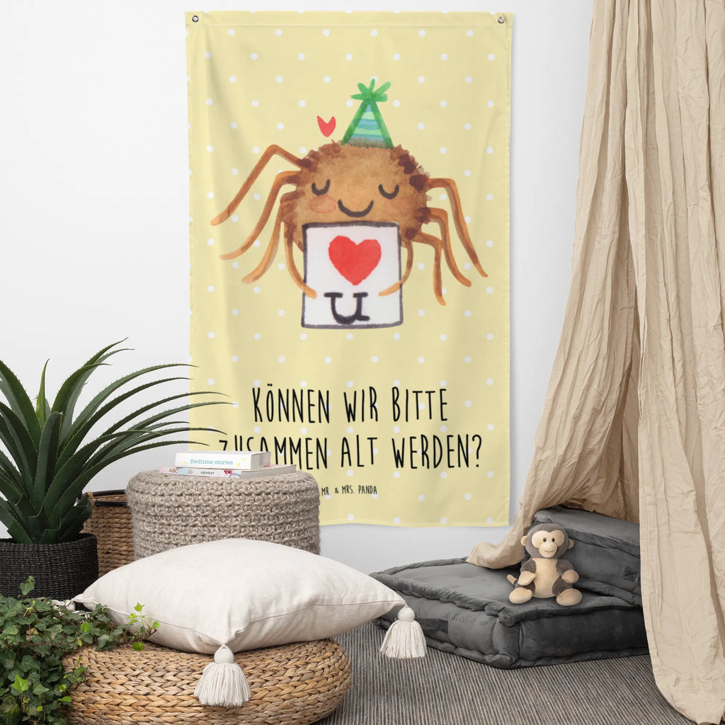 Wandteppich Spinne Agathe Brief Wandbehang, Dekoration, Boho, Wandteppich, Wandtuch, Wanddeko, Tapisserie, Tapestry, Wandbild, Textil-Kunst, Schmuck-Wandbehang, Wand Deko, Kinderzimmer, Kinderzimmer Wand, Kinderzimmer Deko, Kinderzimmer Wanddeko, Spinne Agathe, Spinne, Agathe, Videos, Merchandise, Liebesbeweis, Ich Liebe dich, Heiratsantrag, Verliebt, Liebespaar, Liebesgeschenk, Treuebeweis, Treuetest