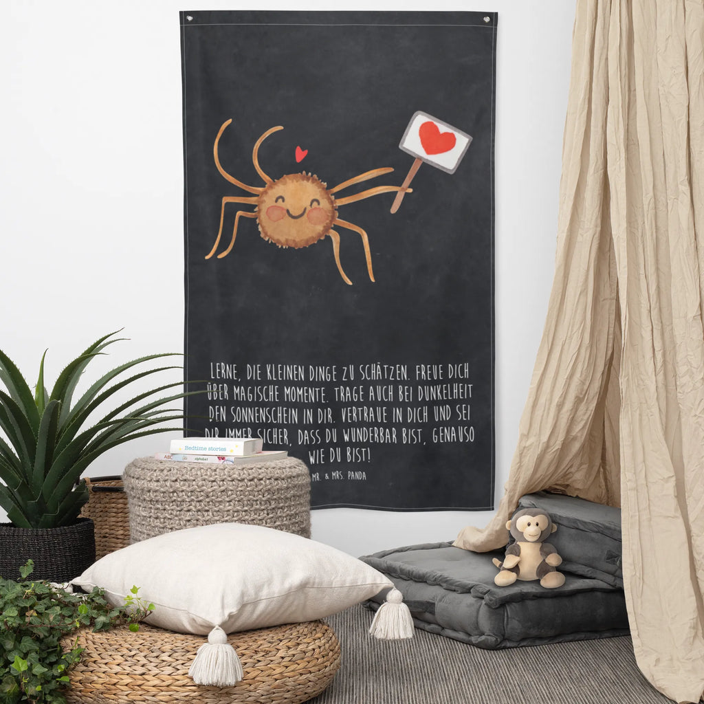 Wandteppich Spinne Agathe Motivation Wandbehang, Dekoration, Boho, Wandteppich, Wandtuch, Wanddeko, Tapisserie, Tapestry, Wandbild, Textil-Kunst, Schmuck-Wandbehang, Wand Deko, Kinderzimmer, Kinderzimmer Wand, Kinderzimmer Deko, Kinderzimmer Wanddeko, Spinne Agathe, Spinne, Agathe, Videos, Merchandise, Motivation, Glück, Liebe, Vertrauen, Dankeschön