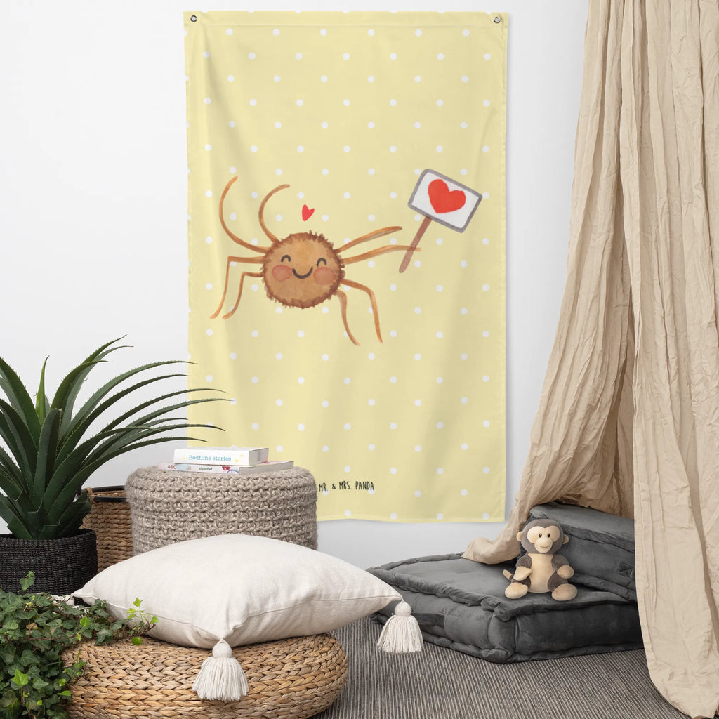 Wandteppich Spinne Agathe Motivation Wandbehang, Dekoration, Boho, Wandteppich, Wandtuch, Wanddeko, Tapisserie, Tapestry, Wandbild, Textil-Kunst, Schmuck-Wandbehang, Wand Deko, Kinderzimmer, Kinderzimmer Wand, Kinderzimmer Deko, Kinderzimmer Wanddeko, Spinne Agathe, Spinne, Agathe, Videos, Merchandise, Motivation, Glück, Liebe, Vertrauen, Dankeschön