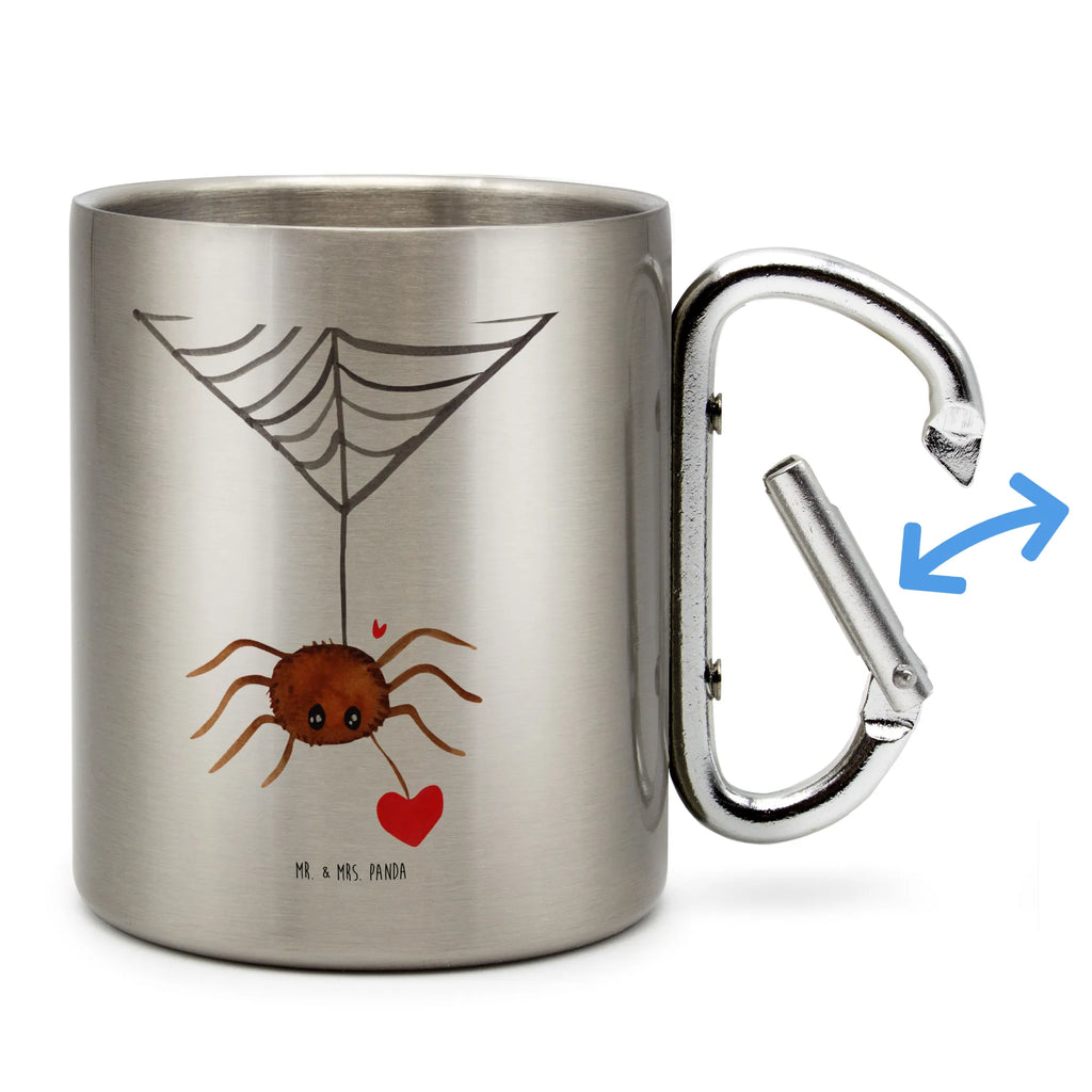 Edelstahlbecher Spinne Agathe Liebe Edelstahltasse, Karabiner, Edelstahlbecher, Outdoor, Camping, Tasse, Becher, Spinne Agathe, Spinne, Agathe, Videos, Merchandise, Liebe, Verliebt, Liebesbeweis, Liebesgeschenk