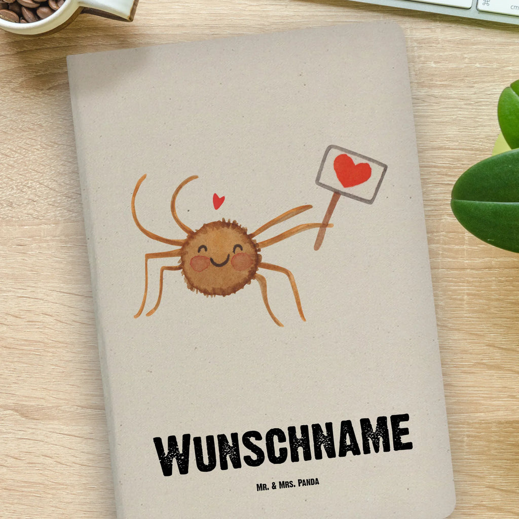 DIN A4 Personalisiertes Notizbuch Spinne Agathe Motivation Personalisiertes Notizbuch, Notizbuch mit Namen, Notizbuch bedrucken, Personalisierung, Namensbuch, Namen, Spinne Agathe, Spinne, Agathe, Videos, Merchandise, Motivation, Glück, Liebe, Vertrauen, Dankeschön