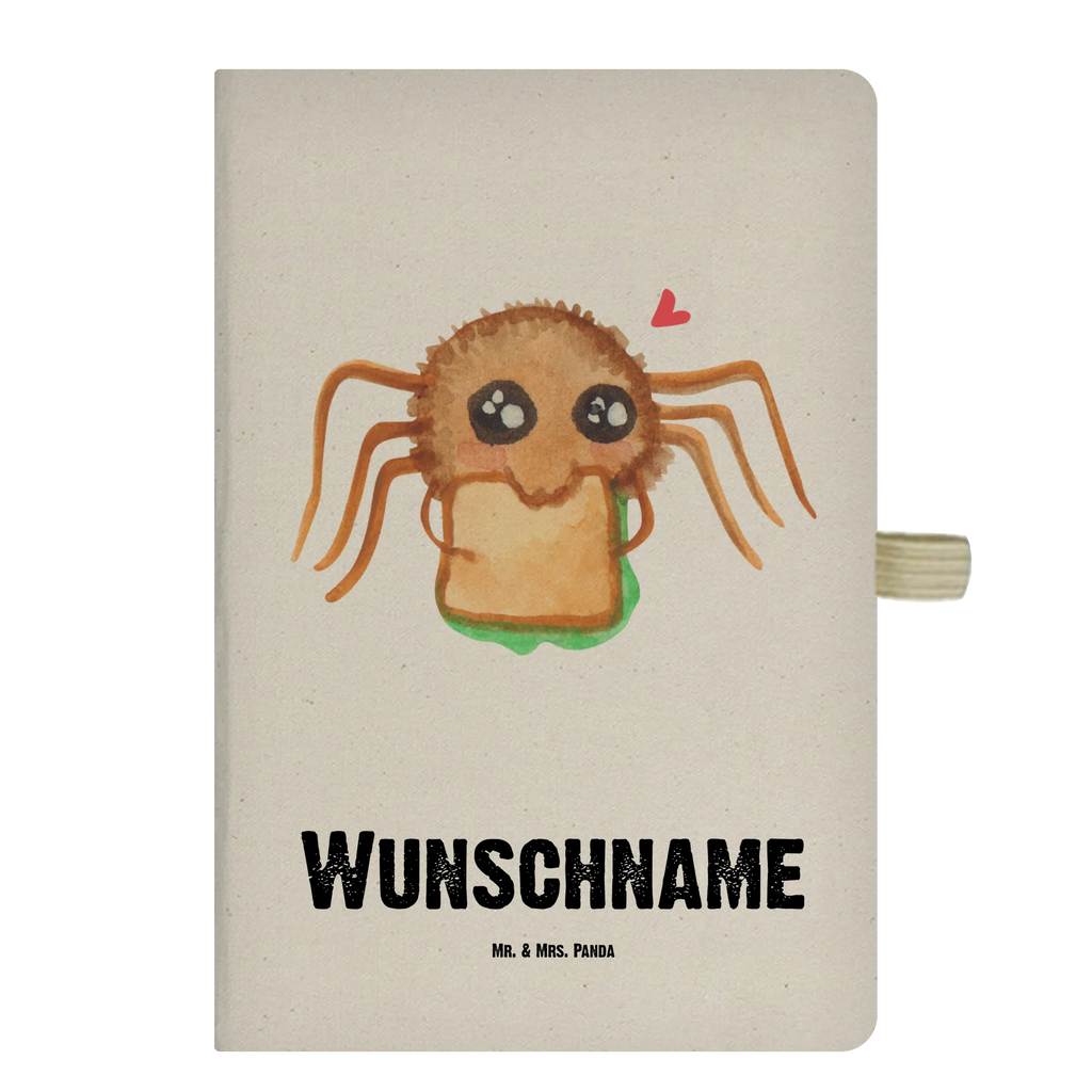 DIN A4 Personalisiertes Notizbuch Spinne Agathe Sandwich Personalisiertes Notizbuch, Notizbuch mit Namen, Notizbuch bedrucken, Personalisierung, Namensbuch, Namen, Spinne Agathe, Spinne, Agathe, Videos, Merchandise, Glück, Mut, Hungrig, Verfressen, Lebensfreude, Alles wird gut, Hunger