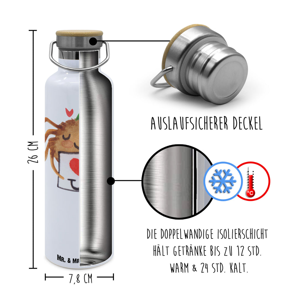 Trinkflasche Spinne Agathe Brief Thermosflasche, Isolierflasche, Edelstahl, Trinkflasche, isoliert, Wamrhaltefunktion, Sportflasche, Flasche zum Sport, Sportlerflasche, Spinne Agathe, Spinne, Agathe, Videos, Merchandise, Liebesbeweis, Ich Liebe dich, Heiratsantrag, Verliebt, Liebespaar, Liebesgeschenk, Treuebeweis, Treuetest