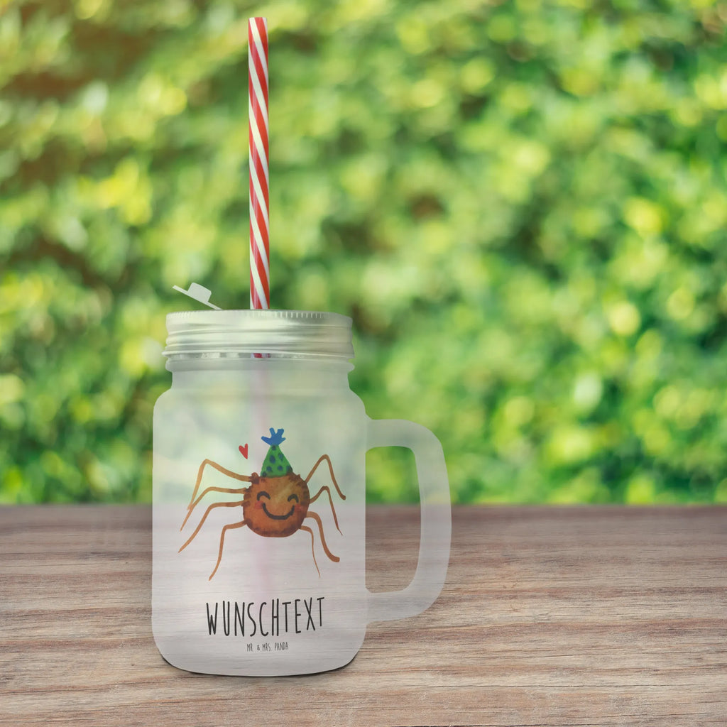 Personalisiertes Trinkglas Mason Jar Spinne Agathe Party Personalisiertes Mason Jar, Personalisiertes Glas, Personalisiertes Trinkglas, Personalisiertes Henkelglas, Personalisiertes Sommerglas, Personalisiertes Einmachglas, Personalisiertes Cocktailglas, Personalisiertes Cocktail-Glas, mit Namen, Wunschtext, Wunschnamen, Mason Jar selbst bedrucken, Wunschglas mit Namen, Bedrucktes Trinkglas, Geschenk mit Namen, Spinne Agathe, Spinne, Agathe, Videos, Merchandise, Selbstliebe, Wunder, Motivation, Glück