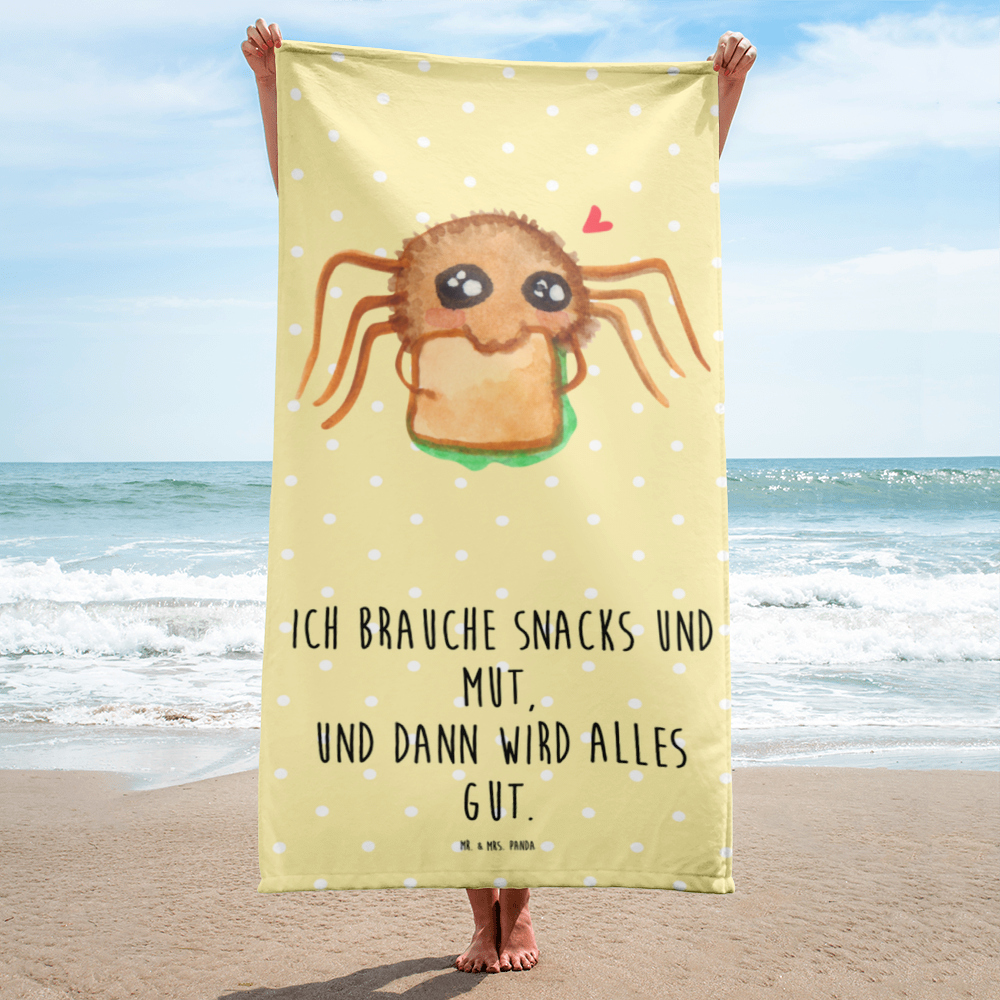 XL Badehandtuch Spinne Agathe Sandwich Handtuch, Badetuch, Duschtuch, Strandtuch, Saunatuch, Spinne Agathe, Spinne, Agathe, Videos, Merchandise, Glück, Mut, Hungrig, Verfressen, Lebensfreude, Alles wird gut, Hunger