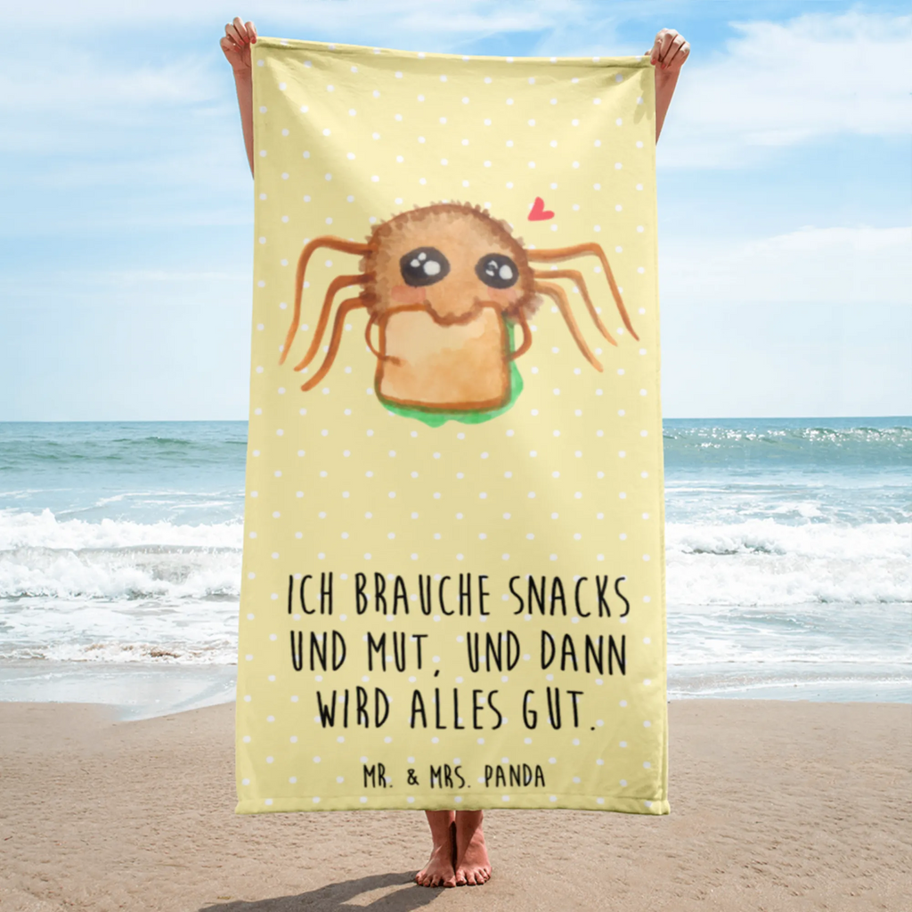 XL Badehandtuch Spinne Agathe Sandwich Handtuch, Badetuch, Duschtuch, Strandtuch, Saunatuch, Spinne Agathe, Spinne, Agathe, Videos, Merchandise, Glück, Mut, Hungrig, Verfressen, Lebensfreude, Alles wird gut, Hunger