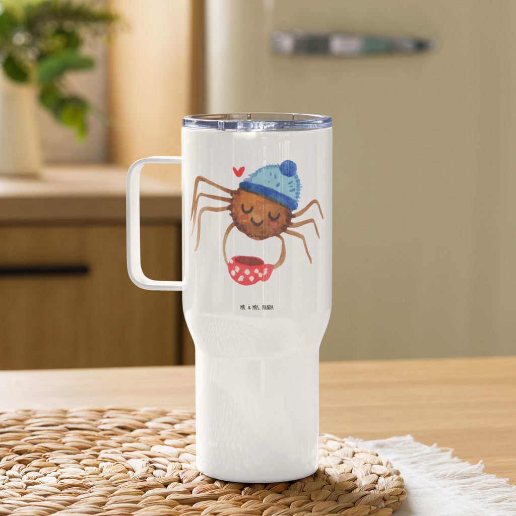 XXL Thermobecher Spinne Agathe Kaffee Thermobecher, XL Thermobecher, Reisebecher, XL Reisetasse, Großer Thermobecher, Autobecher, Jumbo Becher, Spinne Agathe, Spinne, Agathe, Videos, Merchandise, Kaffee, Morgen, Morgenmuffel, Lebensweisheiten, Weiser Spruch