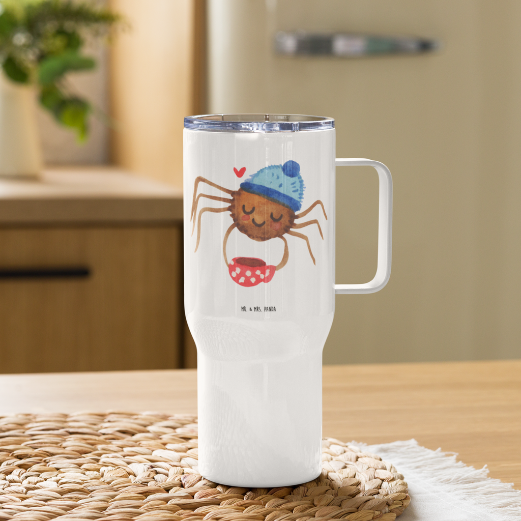 XXL Thermobecher Spinne Agathe Kaffee Thermobecher, XL Thermobecher, Reisebecher, XL Reisetasse, Großer Thermobecher, Autobecher, Jumbo Becher, Spinne Agathe, Spinne, Agathe, Videos, Merchandise, Kaffee, Morgen, Morgenmuffel, Lebensweisheiten, Weiser Spruch