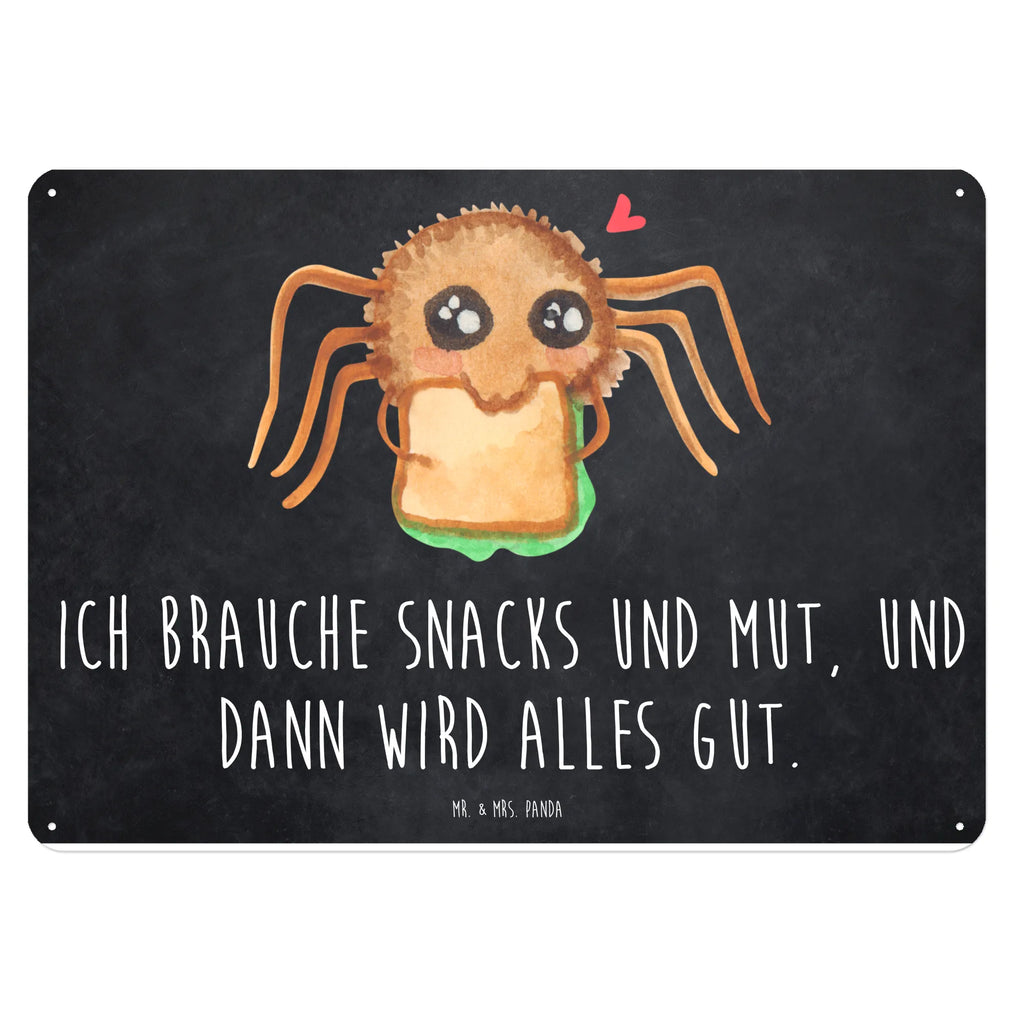 Blechschild Spinne Agathe Sandwich Blechschild, Metallschild, Geschenk Schild, Schild, Magnet-Metall-Schild, Deko Schild, Wandschild, Wand-Dekoration, Türschild, Spinne Agathe, Spinne, Agathe, Videos, Merchandise, Glück, Mut, Hungrig, Verfressen, Lebensfreude, Alles wird gut, Hunger