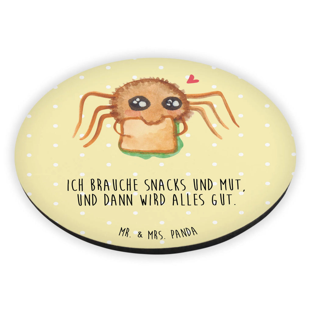 Rund Magnet Spinne Agathe Sandwich Kühlschrankmagnet, Pinnwandmagnet, Souvenir Magnet, Motivmagnete, Dekomagnet, Whiteboard Magnet, Notiz Magnet, Kühlschrank Dekoration, Spinne Agathe, Spinne, Agathe, Videos, Merchandise, Glück, Mut, Hungrig, Verfressen, Lebensfreude, Alles wird gut, Hunger