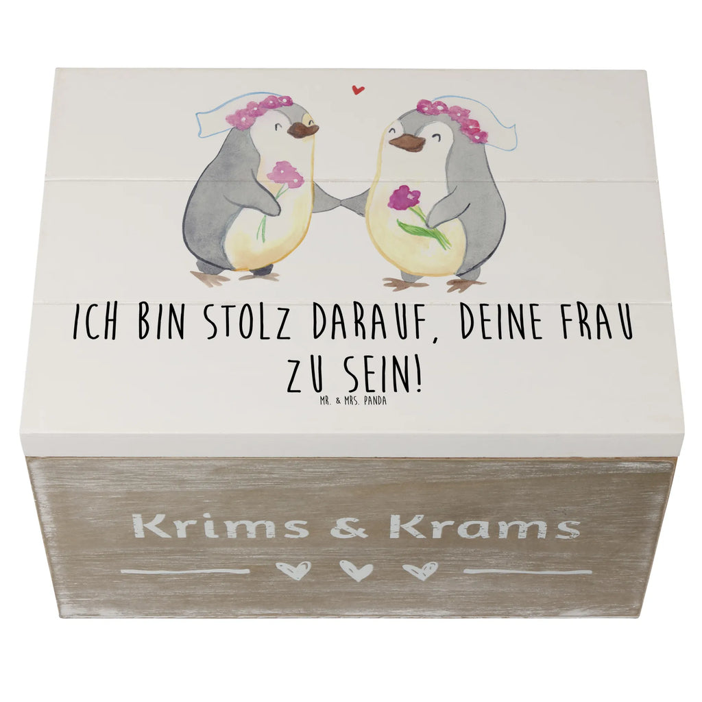 Holzkiste Pinguin Pärchen Lesbian Pride Holzkiste, Kiste, Schatzkiste, Truhe, Schatulle, XXL, Erinnerungsbox, Erinnerungskiste, Dekokiste, Aufbewahrungsbox, Geschenkbox, Geschenkdose, Hochzeit, Hochzeitsgeschenk, Ehe, Hochzeitsfeier, Trauung, Trauungsgeschenk, Hochzeitskarte, Verlobungsfeier, Verlobungsgeschenk, Hochzeitsgeschenkideen, Hochzeitsgeschenke für Brautpaar