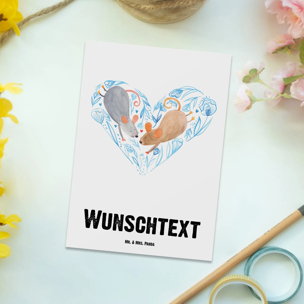 Personalisierte Postkarte Hochzeit Mäuse Herz Postkarte mit Namen, Postkarte bedrucken, Postkarte mit Wunschtext, Postkarte personalisierbar, Geschenkkarte mit Namen, Grußkarte mit Namen, Karte mit Namen, Einladung mit Namen, Ansichtskarte mit Namen, Geschenkkarte mit Wunschtext, Grußkarte mit Wunschtext, Karte mit Wunschtext, Einladung mit Wunschtext, Ansichtskarte mit Wunschtext, Hochzeit, Hochzeitsgeschenk, Ehe, Hochzeitsfeier, Trauung, Trauungsgeschenk, Hochzeitskarte, Verlobungsfeier, Verlobungsgeschenk, Hochzeitsgeschenkideen, Hochzeitsgeschenke für Brautpaar, Maus, Mäuse, Paar, Liebe, Freund, Freundin, Paargeschenk