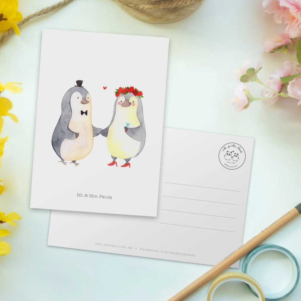 Postkarte Hochzeitspaar Pinguin Postkarte, Karte, Geschenkkarte, Grußkarte, Einladung, Ansichtskarte, Geburtstagskarte, Einladungskarte, Dankeskarte, Ansichtskarten, Einladung Geburtstag, Einladungskarten Geburtstag, Hochzeit, Hochzeitsgeschenk, Ehe, Hochzeitsfeier, Trauung, Trauungsgeschenk, Hochzeitskarte, Verlobungsfeier, Verlobungsgeschenk, Hochzeitsgeschenkideen, Hochzeitsgeschenke für Brautpaar, Pinguin, Pinguine, Hochzeitstag, geschenkidee Hochzeit, Gastgeschenk