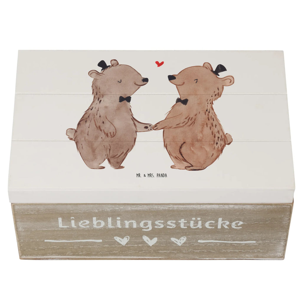 Holzkiste Bären Pärchen Gay Pride Holzkiste, Kiste, Schatzkiste, Truhe, Schatulle, XXL, Erinnerungsbox, Erinnerungskiste, Dekokiste, Aufbewahrungsbox, Geschenkbox, Geschenkdose, Hochzeit, Hochzeitsgeschenk, Ehe, Hochzeitsfeier, Trauung, Trauungsgeschenk, Hochzeitskarte, Verlobungsfeier, Verlobungsgeschenk, Hochzeitsgeschenkideen, Hochzeitsgeschenke für Brautpaar