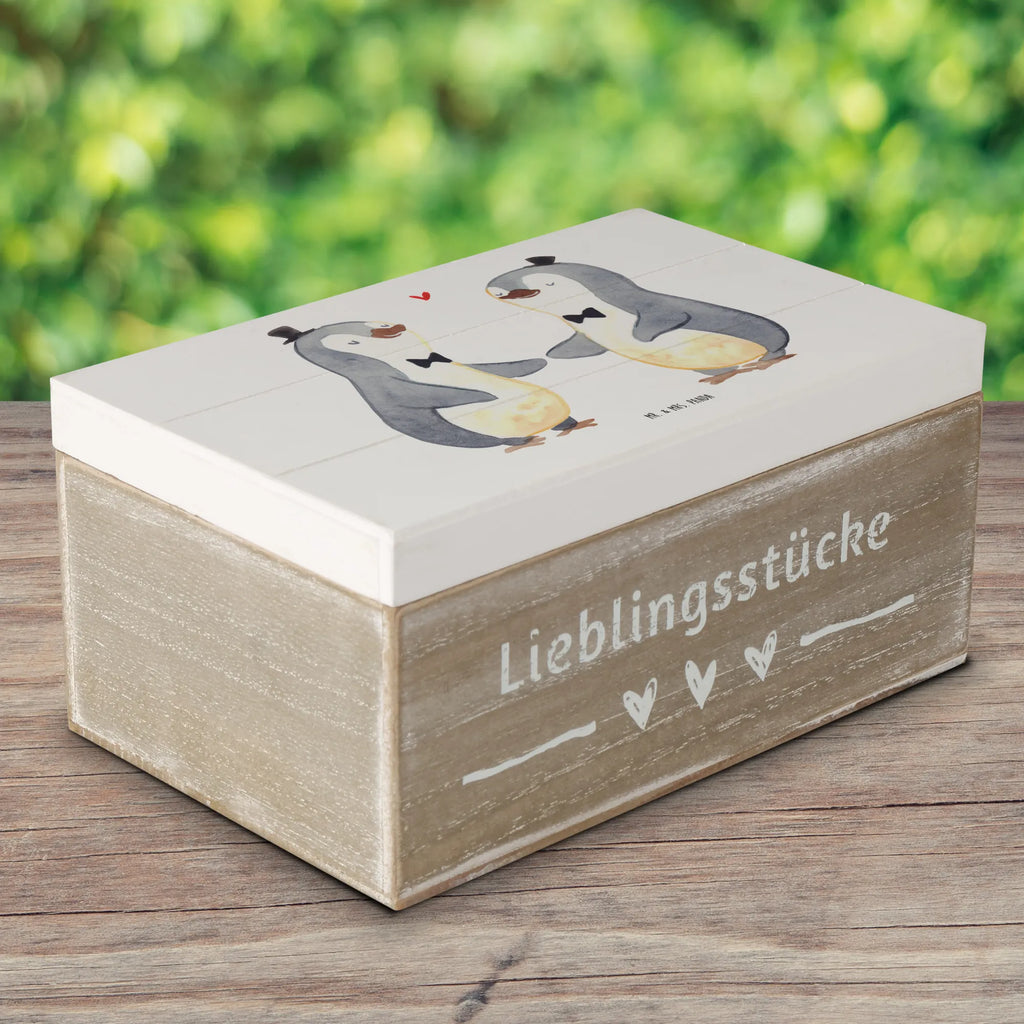 Holzkiste Pinguin Pärchen Gay Pride Holzkiste, Kiste, Schatzkiste, Truhe, Schatulle, XXL, Erinnerungsbox, Erinnerungskiste, Dekokiste, Aufbewahrungsbox, Geschenkbox, Geschenkdose, Hochzeit, Hochzeitsgeschenk, Ehe, Hochzeitsfeier, Trauung, Trauungsgeschenk, Hochzeitskarte, Verlobungsfeier, Verlobungsgeschenk, Hochzeitsgeschenkideen, Hochzeitsgeschenke für Brautpaar