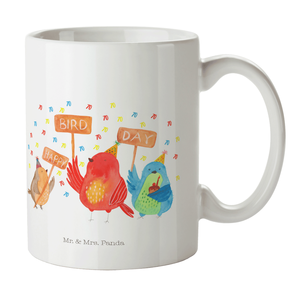 Tasse 70. Geburtstag Happy Bird Day Tasse, Kaffeetasse, Teetasse, Becher, Kaffeebecher, Teebecher, Keramiktasse, Porzellantasse, Büro Tasse, Geschenk Tasse, Tasse Sprüche, Tasse Motive, Kaffeetassen, Tasse bedrucken, Designer Tasse, Cappuccino Tassen, Schöne Teetassen, Geburtstag, Geburtstagsgeschenk, Geschenk, zum, für, Mitbringsel, Feier