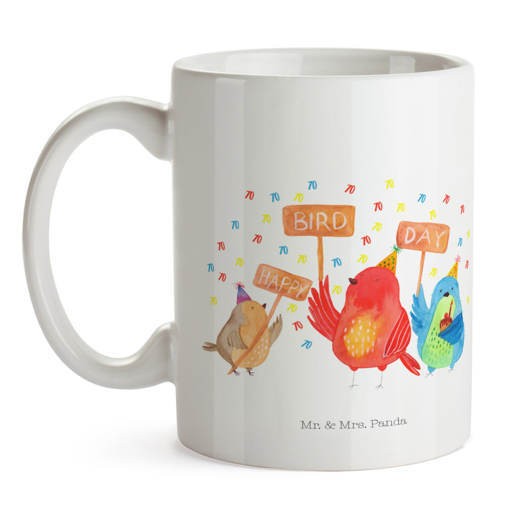 Tasse 70. Geburtstag Happy Bird Day Tasse, Kaffeetasse, Teetasse, Becher, Kaffeebecher, Teebecher, Keramiktasse, Porzellantasse, Büro Tasse, Geschenk Tasse, Tasse Sprüche, Tasse Motive, Kaffeetassen, Tasse bedrucken, Designer Tasse, Cappuccino Tassen, Schöne Teetassen, Geburtstag, Geburtstagsgeschenk, Geschenk, zum, für, Mitbringsel, Feier