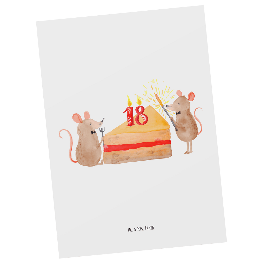 Postkarte 18. Geburtstag Mäuse Kuchen Postkarte, Karte, Geschenkkarte, Grußkarte, Einladung, Ansichtskarte, Geburtstagskarte, Einladungskarte, Dankeskarte, Ansichtskarten, Einladung Geburtstag, Einladungskarten Geburtstag, Geburtstag, Geburtstagsgeschenk, Geschenk, Maus, Geburtstage, Happy Birthday, Geburtstagsfeier