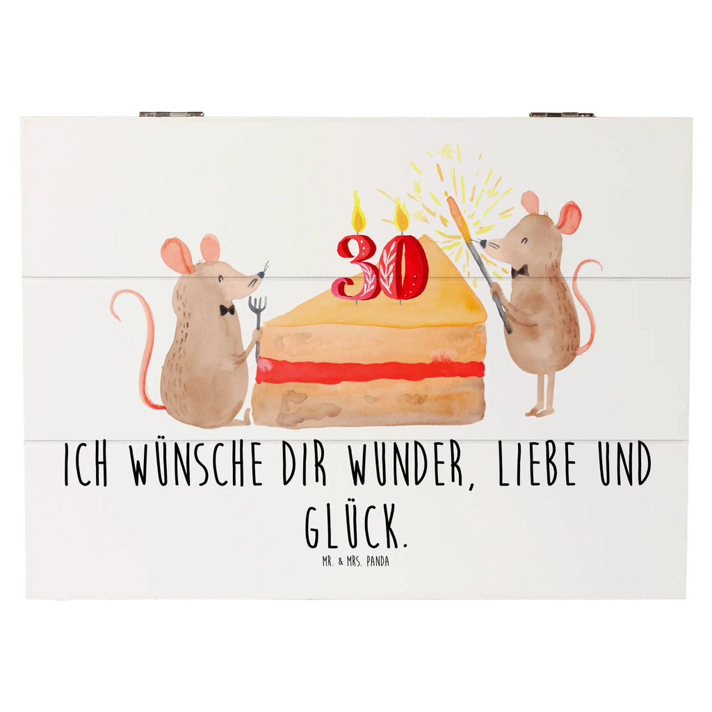 Holzkiste 30. Geburtstag Mäuse Kuchen Holzkiste, Kiste, Schatzkiste, Truhe, Schatulle, XXL, Erinnerungsbox, Erinnerungskiste, Dekokiste, Aufbewahrungsbox, Geschenkbox, Geschenkdose, Geburtstag, Geburtstagsgeschenk, Geschenk, Maus, Geburtstage, Happy Birthday, Geburtstagsfeier