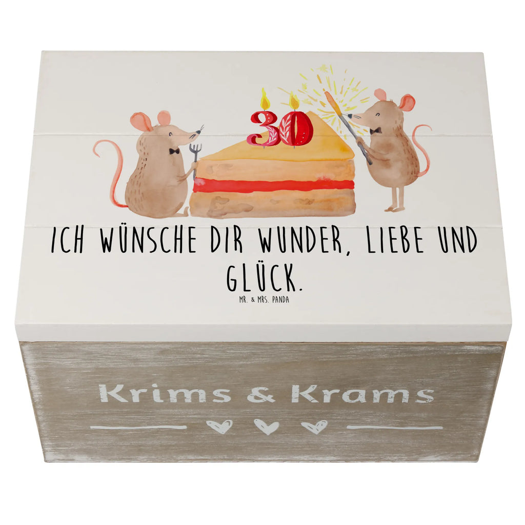 Holzkiste 30. Geburtstag Mäuse Kuchen Holzkiste, Kiste, Schatzkiste, Truhe, Schatulle, XXL, Erinnerungsbox, Erinnerungskiste, Dekokiste, Aufbewahrungsbox, Geschenkbox, Geschenkdose, Geburtstag, Geburtstagsgeschenk, Geschenk, Maus, Geburtstage, Happy Birthday, Geburtstagsfeier