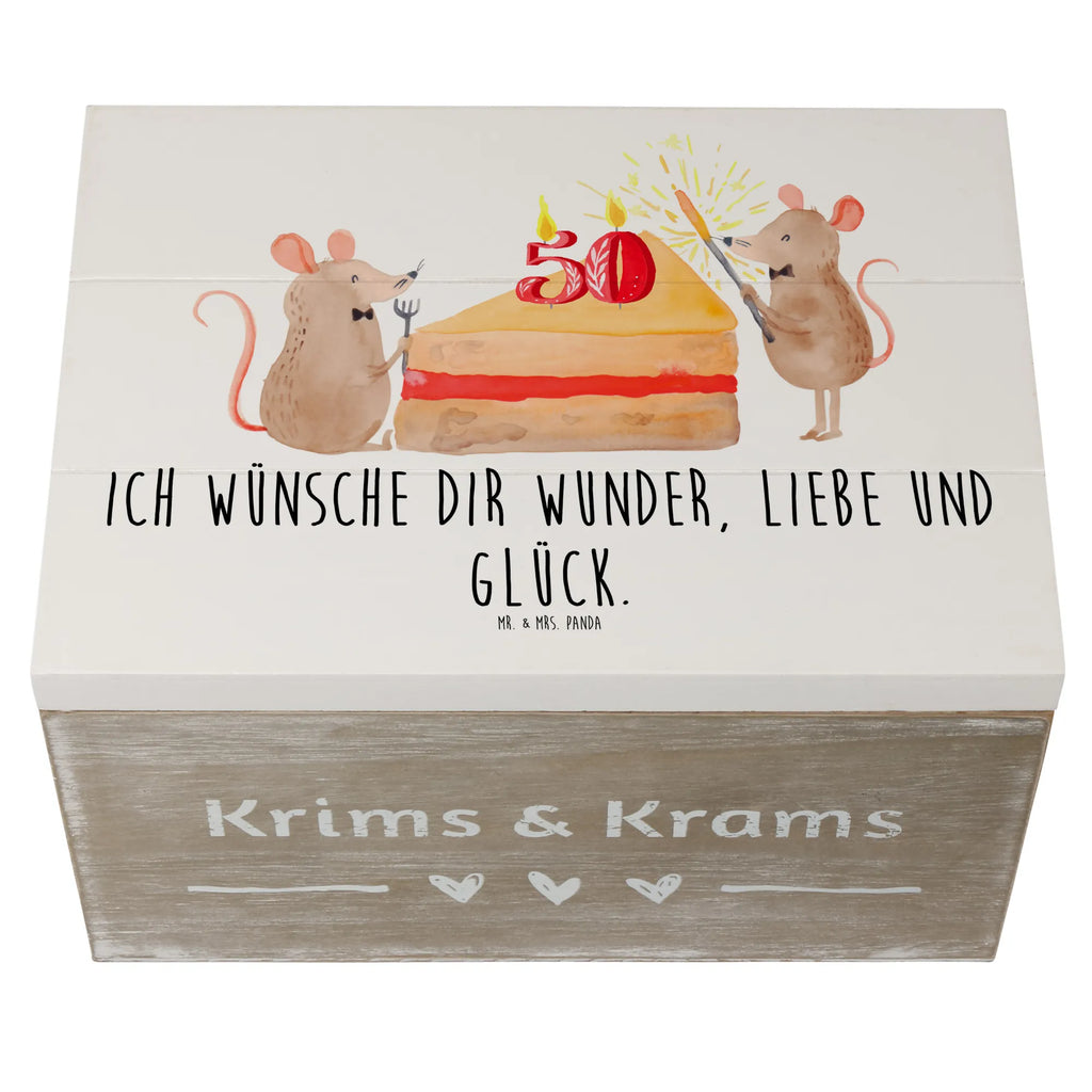 Holzkiste 50. Geburtstag Mäuse Kuchen Holzkiste, Kiste, Schatzkiste, Truhe, Schatulle, XXL, Erinnerungsbox, Erinnerungskiste, Dekokiste, Aufbewahrungsbox, Geschenkbox, Geschenkdose, Geburtstag, Geburtstagsgeschenk, Geschenk, Maus, Geburtstage, Happy Birthday, Geburtstagsfeier