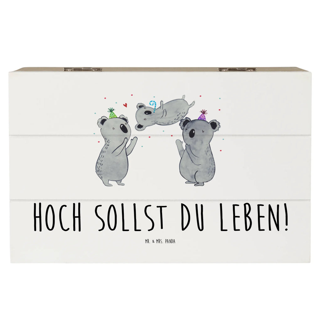 Holzkiste Koalas Geburtstag Holzkiste, Kiste, Schatzkiste, Truhe, Schatulle, XXL, Erinnerungsbox, Erinnerungskiste, Dekokiste, Aufbewahrungsbox, Geschenkbox, Geschenkdose, Geburtstag, Geburtstagsgeschenk, Geschenk, Koala, Geburtstage, Happy Birthday, Geburtstagsfeier