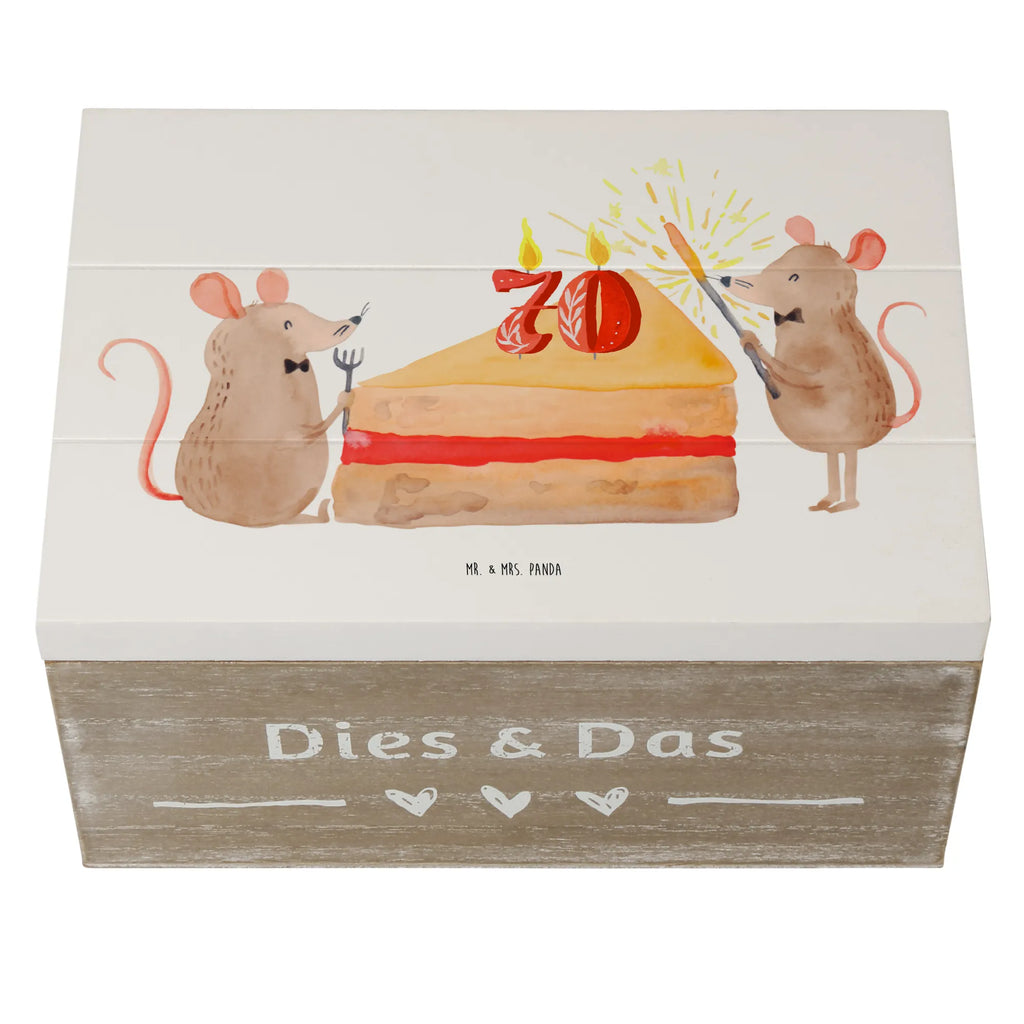 Holzkiste 70. Geburtstag Mäuse Kuchen Holzkiste, Kiste, Schatzkiste, Truhe, Schatulle, XXL, Erinnerungsbox, Erinnerungskiste, Dekokiste, Aufbewahrungsbox, Geschenkbox, Geschenkdose, Geburtstag, Geburtstagsgeschenk, Geschenk, Maus, Geburtstage, Happy Birthday, Geburtstagsfeier