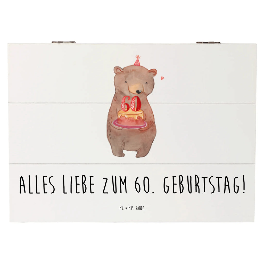Holzkiste Bär Torte 60. Geburtstag Holzkiste, Kiste, Schatzkiste, Truhe, Schatulle, XXL, Erinnerungsbox, Erinnerungskiste, Dekokiste, Aufbewahrungsbox, Geschenkbox, Geschenkdose, Geburtstag, Geburtstagsgeschenk, Geschenk, Party, Feiern, Torte, Kuchen