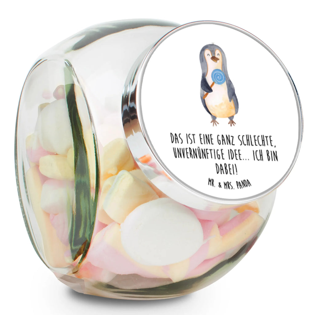 Bonbonglas Pinguin Lolli Vorratsdose, Vorratsbehälter, Süßigkeitenglas, Süßigkeitendose, Kaffeedose, Müslidose, Teedose, Keksbehälter, Keksedose, Glasdose, Glasbälter, Vorratsglas, Küchenbehälter, Aufbewahrungsdose, Aufbewahungsglas, Gewürzdose, Küchenorganizer, Snackdose, Pinguin, Pinguine, Lolli, Süßigkeiten, Blödsinn, Spruch, Rebell, Gauner, Ganove, Rabauke