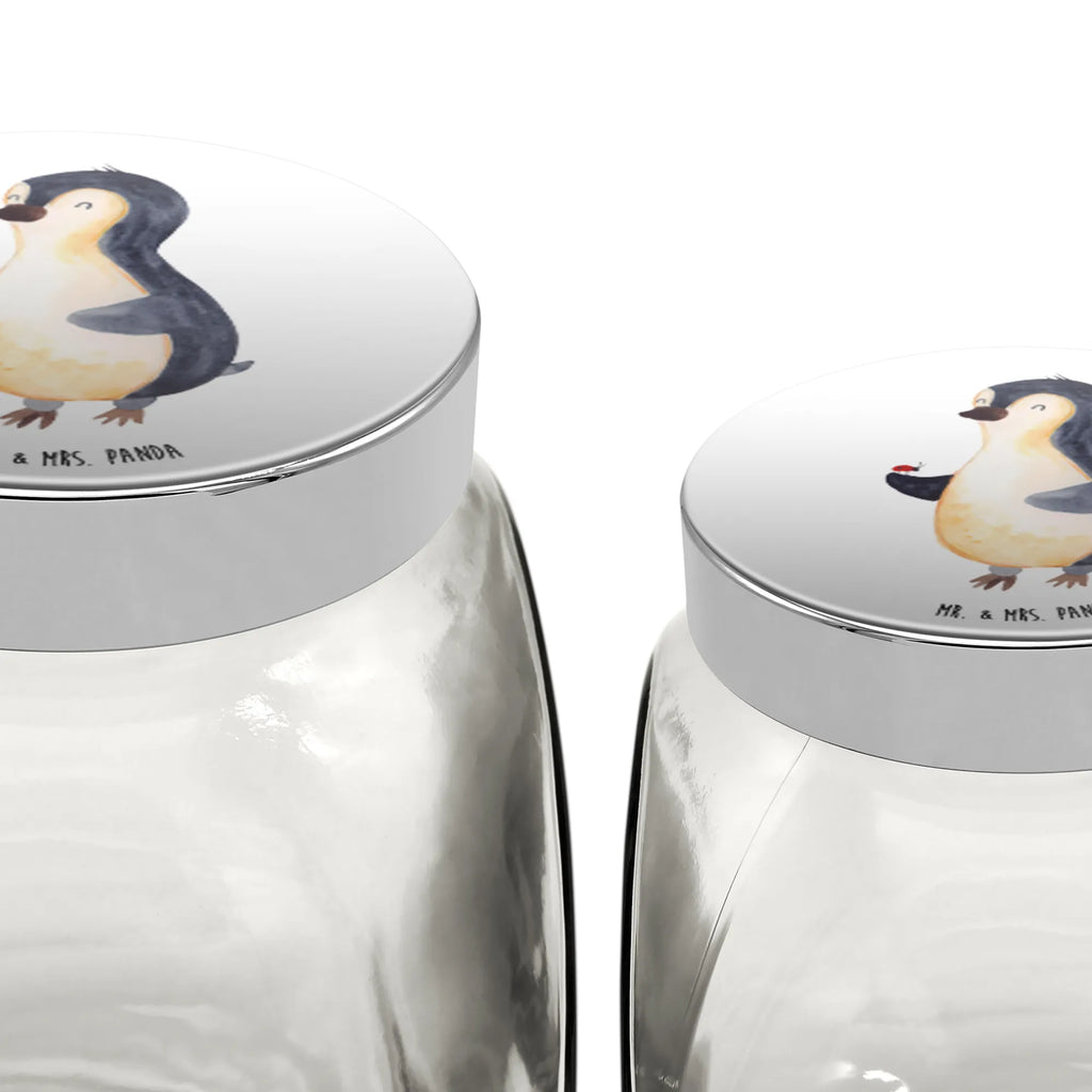 Bonbonglas Pinguin Marienkäfer Vorratsdose, Vorratsbehälter, Süßigkeitenglas, Süßigkeitendose, Kaffeedose, Müslidose, Teedose, Keksbehälter, Keksedose, Glasdose, Glasbälter, Vorratsglas, Küchenbehälter, Aufbewahrungsdose, Aufbewahungsglas, Gewürzdose, Küchenorganizer, Snackdose, Pinguin, Pinguine, Marienkäfer, Liebe, Wunder, Glück, Freude, Lebensfreude