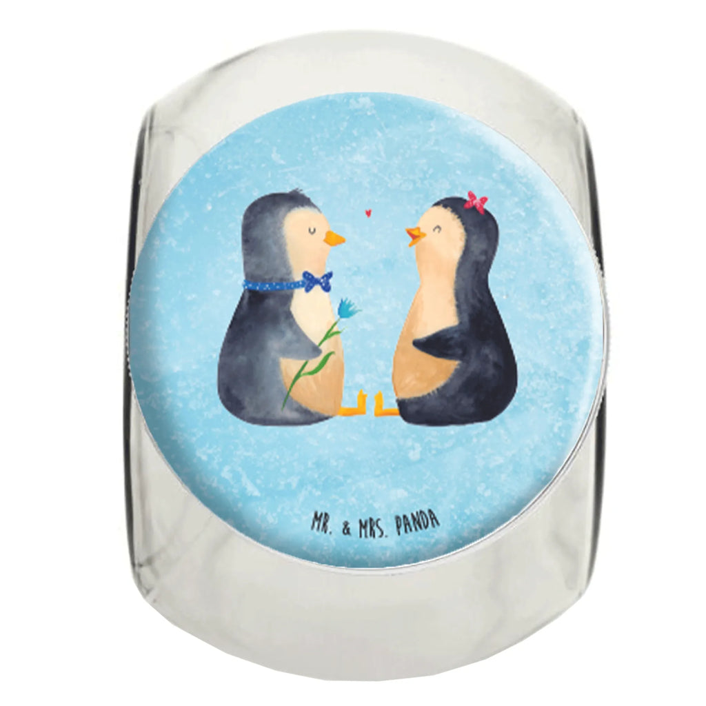 Bonbonglas Pinguin Pärchen Vorratsdose, Vorratsbehälter, Süßigkeitenglas, Süßigkeitendose, Kaffeedose, Müslidose, Teedose, Keksbehälter, Keksedose, Glasdose, Glasbälter, Vorratsglas, Küchenbehälter, Aufbewahrungsdose, Aufbewahungsglas, Gewürzdose, Küchenorganizer, Snackdose, Pinguin, Pinguine, Liebe, Liebespaar, Liebesbeweis, Liebesgeschenk, Verlobung, Jahrestag, Hochzeitstag, Hochzeit, Hochzeitsgeschenk, große Liebe, Traumpaar