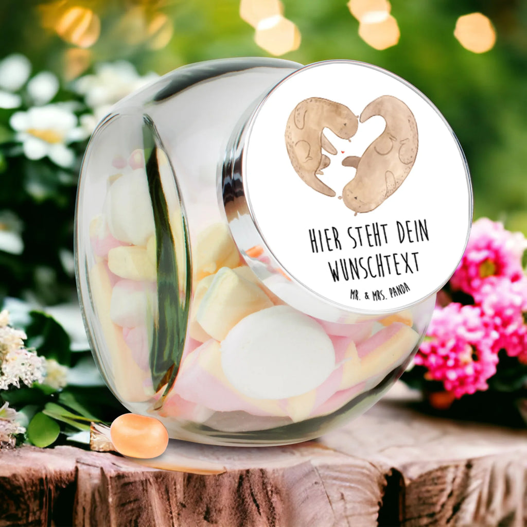 Personalisiertes Bonbonglas Otter Valentine Vorratsdose, Vorratsbehälter, Süßigkeitenglas, Süßigkeitendose, Kaffeedose, Müslidose, Teedose, Keksbehälter, Keksedose, Glasdose, Glasbälter, Vorratsglas, Küchenbehälter, Aufbewahrungsdose, Aufbewahungsglas, Gewürzdose, Küchenorganizer, Snackdose, Liebe, Partner, Freund, Freundin, Ehemann, Ehefrau, Heiraten, Verlobung, Heiratsantrag, Liebesgeschenk, Jahrestag, Hocheitstag, Valentinstag, Geschenk für Frauen, Hochzeitstag, Mitbringsel, Geschenk für Freundin, Geschenk für Partner, Liebesbeweis, für Männer, für Ehemann