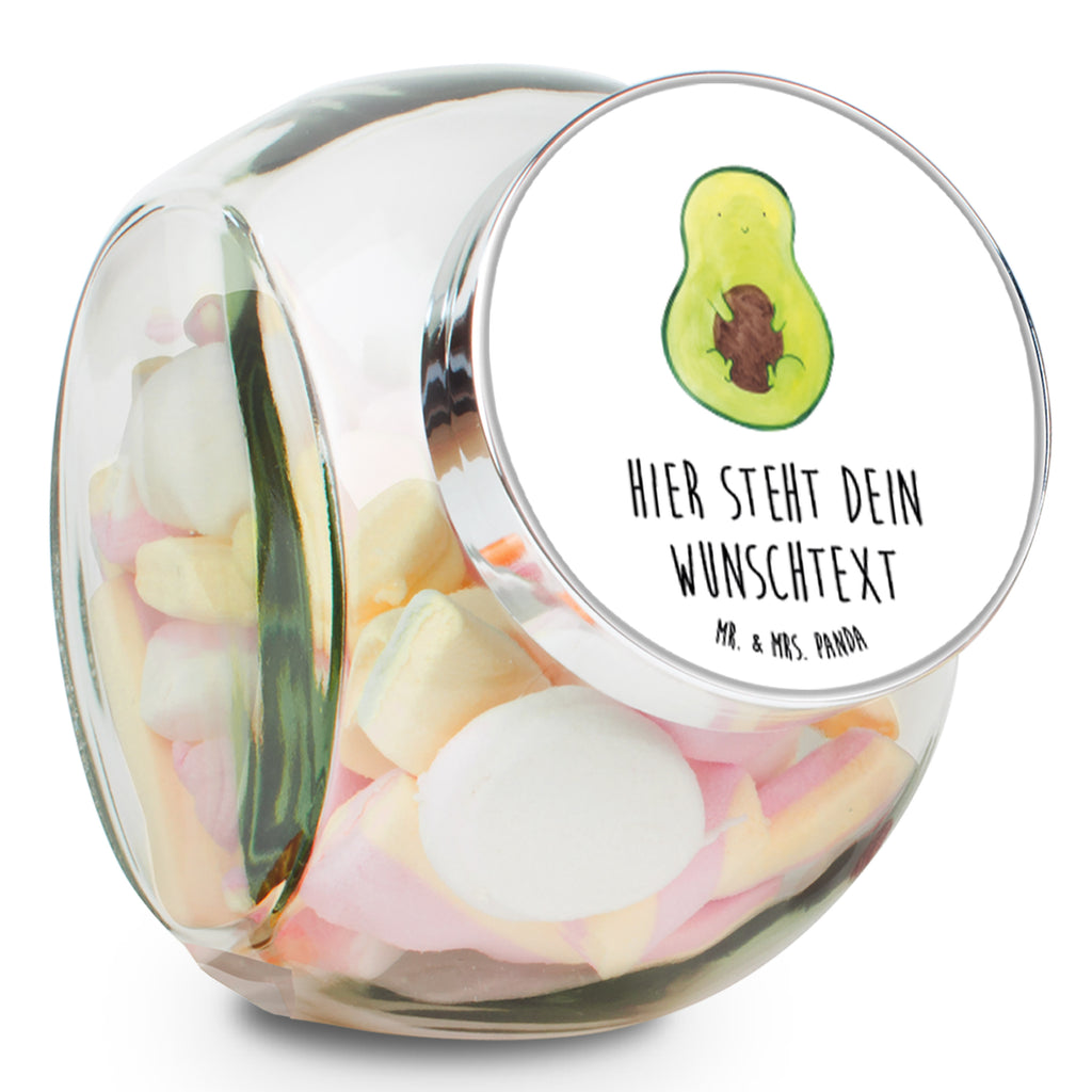 Personalisiertes Bonbonglas Avocado mit Kern Vorratsdose, Vorratsbehälter, Süßigkeitenglas, Süßigkeitendose, Kaffeedose, Müslidose, Teedose, Keksbehälter, Keksedose, Glasdose, Glasbälter, Vorratsglas, Küchenbehälter, Aufbewahrungsdose, Aufbewahungsglas, Gewürzdose, Küchenorganizer, Snackdose, Avocado, Veggie, Vegan, Gesund, Avokado, Avocadokern, Kern, Pflanze, Spruch Leben