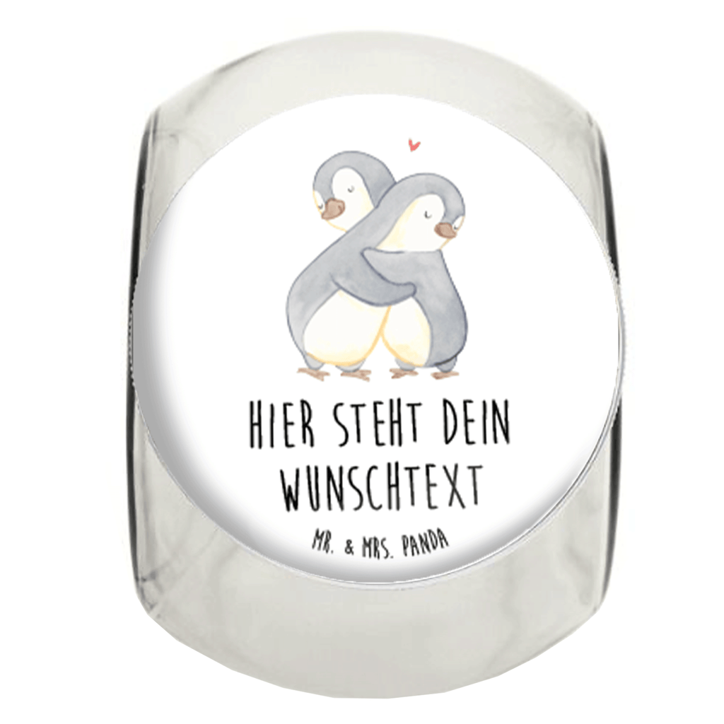 Personalisiertes Bonbonglas Pinguine Kuscheln Vorratsdose, Vorratsbehälter, Süßigkeitenglas, Süßigkeitendose, Kaffeedose, Müslidose, Teedose, Keksbehälter, Keksedose, Glasdose, Glasbälter, Vorratsglas, Küchenbehälter, Aufbewahrungsdose, Aufbewahungsglas, Gewürzdose, Küchenorganizer, Snackdose, Liebe, Partner, Freund, Freundin, Ehemann, Ehefrau, Heiraten, Verlobung, Heiratsantrag, Liebesgeschenk, Jahrestag, Hocheitstag, Valentinstag, Geschenk für Frauen, Hochzeitstag, Mitbringsel, Geschenk für Freundin, Geschenk für Partner, Liebesbeweis, für Männer, für Ehemann