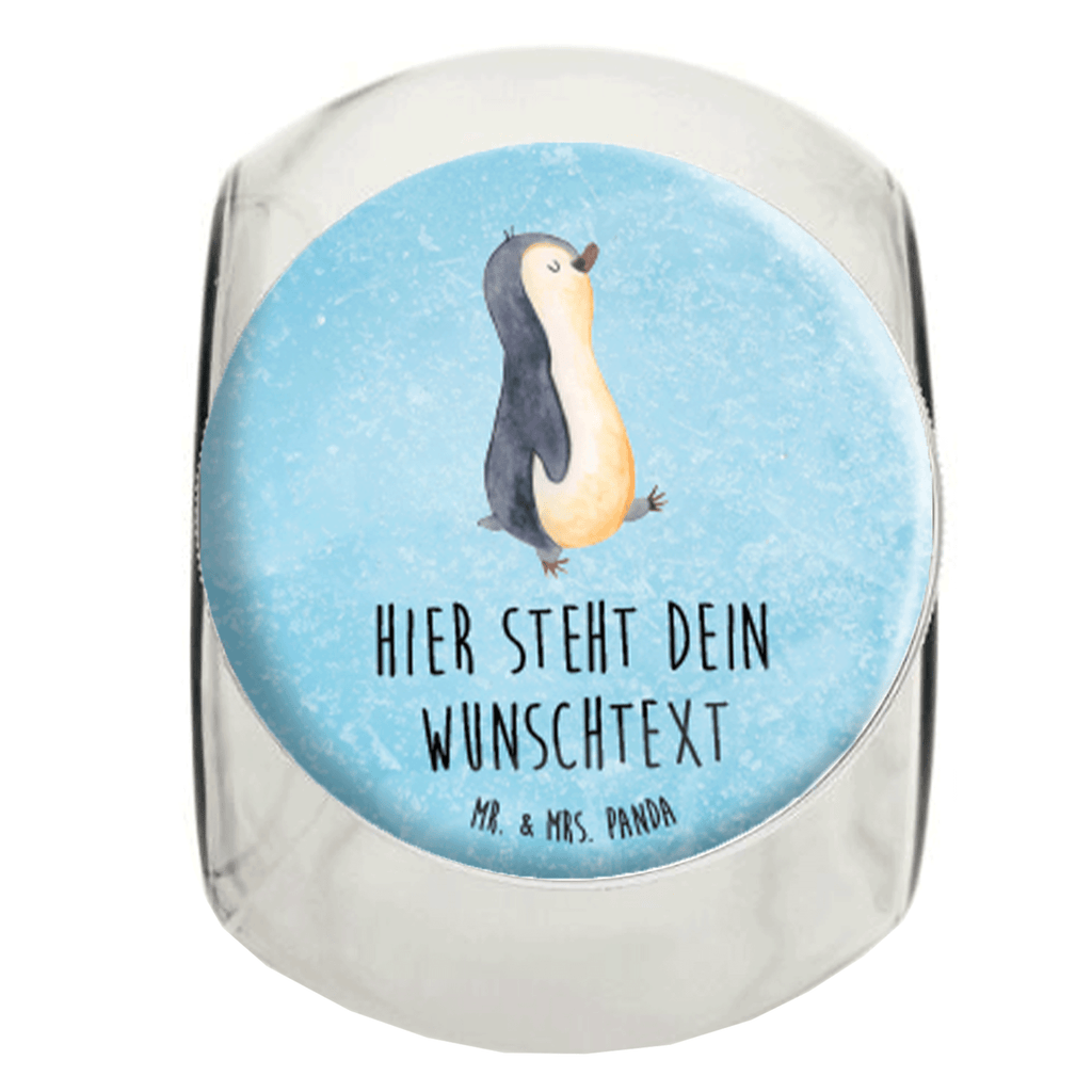 Personalisiertes Bonbonglas Pinguin marschierend Vorratsdose, Vorratsbehälter, Süßigkeitenglas, Süßigkeitendose, Kaffeedose, Müslidose, Teedose, Keksbehälter, Keksedose, Glasdose, Glasbälter, Vorratsglas, Küchenbehälter, Aufbewahrungsdose, Aufbewahungsglas, Gewürzdose, Küchenorganizer, Snackdose, Pinguin, Pinguine, Frühaufsteher, Langschläfer, Bruder, Schwester, Familie