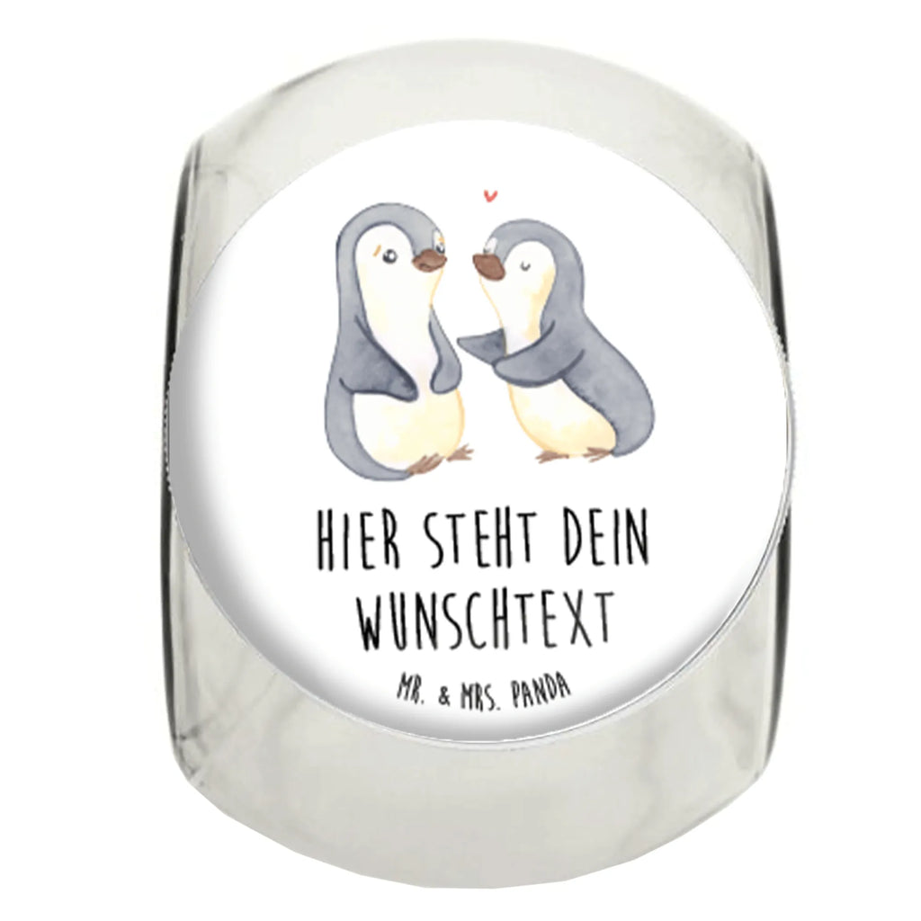 Personalisiertes Bonbonglas Pinguine trösten Vorratsdose, Vorratsbehälter, Süßigkeitenglas, Süßigkeitendose, Kaffeedose, Müslidose, Teedose, Keksbehälter, Keksedose, Glasdose, Glasbälter, Vorratsglas, Küchenbehälter, Aufbewahrungsdose, Aufbewahungsglas, Gewürzdose, Küchenorganizer, Snackdose, Liebe, Partner, Freund, Freundin, Ehemann, Ehefrau, Heiraten, Verlobung, Heiratsantrag, Liebesgeschenk, Jahrestag, Hocheitstag, Valentinstag, Geschenk für Frauen, Hochzeitstag, Mitbringsel, Geschenk für Freundin, Geschenk für Partner, Liebesbeweis, für Männer, für Ehemann