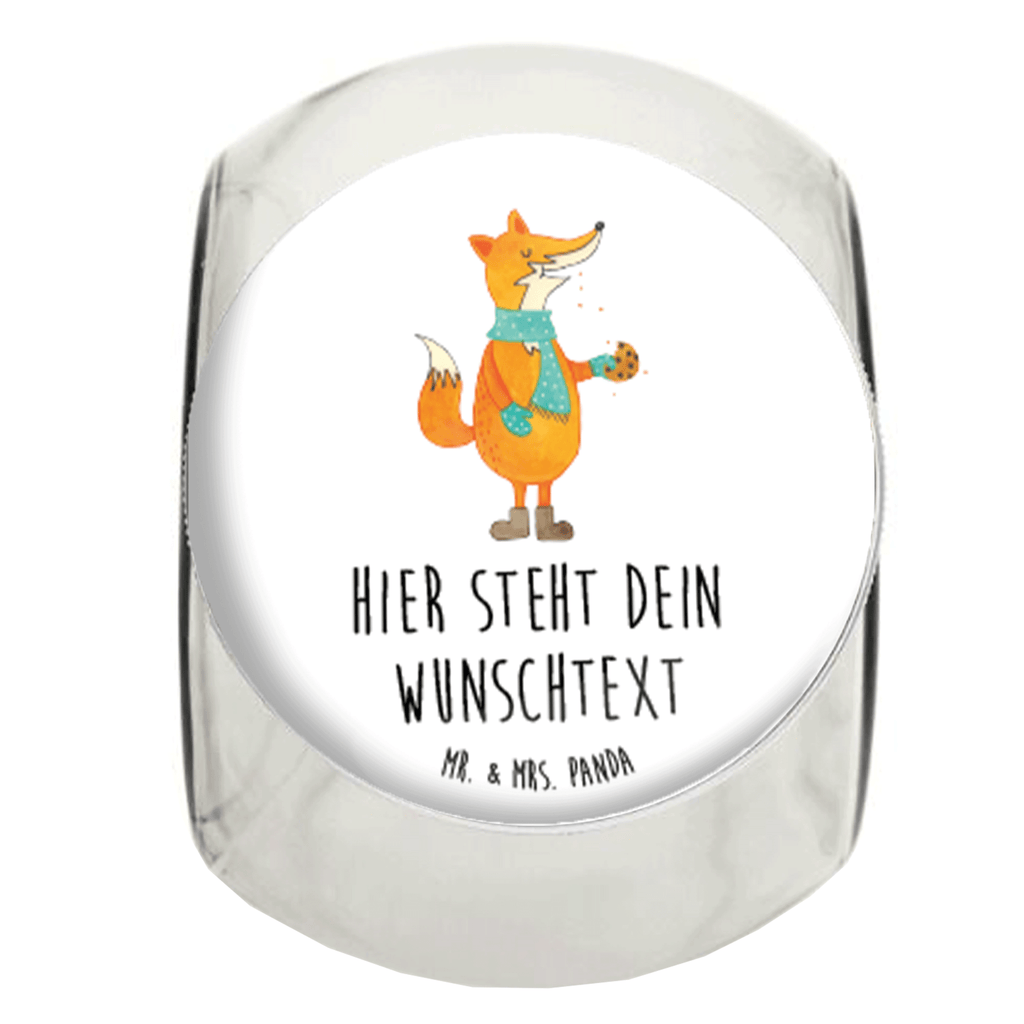 Personalisiertes Bonbonglas Fuchs Keks Vorratsdose, Vorratsbehälter, Süßigkeitenglas, Süßigkeitendose, Kaffeedose, Müslidose, Teedose, Keksbehälter, Keksedose, Glasdose, Glasbälter, Vorratsglas, Küchenbehälter, Aufbewahrungsdose, Aufbewahungsglas, Gewürzdose, Küchenorganizer, Snackdose, Fuchs, Füchse, Backen Spruch, Kekse, Winter, Weihnachtszeit, Plätzchen, Liebe, Küche Deko