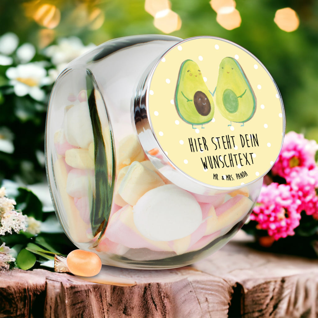 Personalisiertes Bonbonglas Avocado Pärchen Vorratsdose, Vorratsbehälter, Süßigkeitenglas, Süßigkeitendose, Kaffeedose, Müslidose, Teedose, Keksbehälter, Keksedose, Glasdose, Glasbälter, Vorratsglas, Küchenbehälter, Aufbewahrungsdose, Aufbewahungsglas, Gewürzdose, Küchenorganizer, Snackdose, Avocado, Veggie, Vegan, Gesund, Avocuddle, Liebe, Schwangerschaft, Familie, Babyshower, Babyparty, Hochzeit, Kinder, Avocados, Geburt