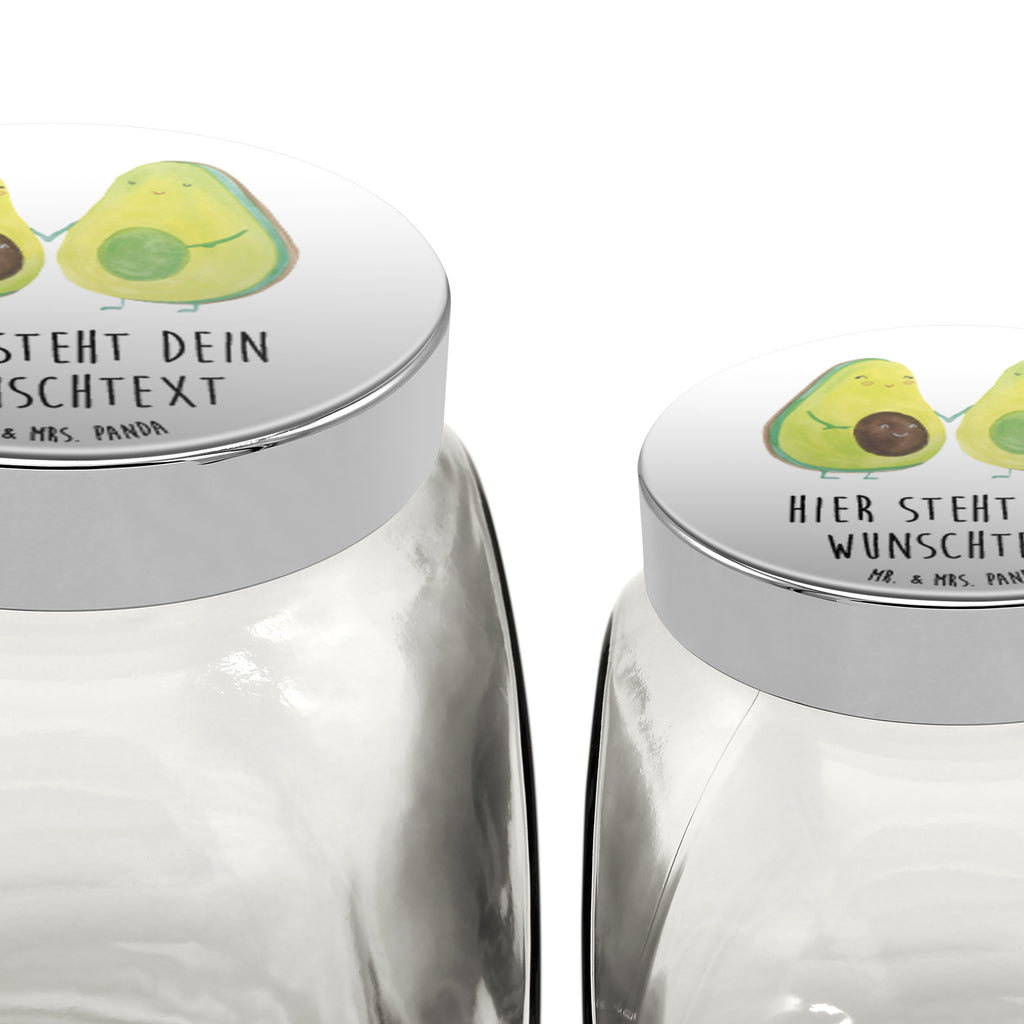 Personalisiertes Bonbonglas Avocado Pärchen Vorratsdose, Vorratsbehälter, Süßigkeitenglas, Süßigkeitendose, Kaffeedose, Müslidose, Teedose, Keksbehälter, Keksedose, Glasdose, Glasbälter, Vorratsglas, Küchenbehälter, Aufbewahrungsdose, Aufbewahungsglas, Gewürzdose, Küchenorganizer, Snackdose, Avocado, Veggie, Vegan, Gesund, Avocuddle, Liebe, Schwangerschaft, Familie, Babyshower, Babyparty, Hochzeit, Kinder, Avocados, Geburt