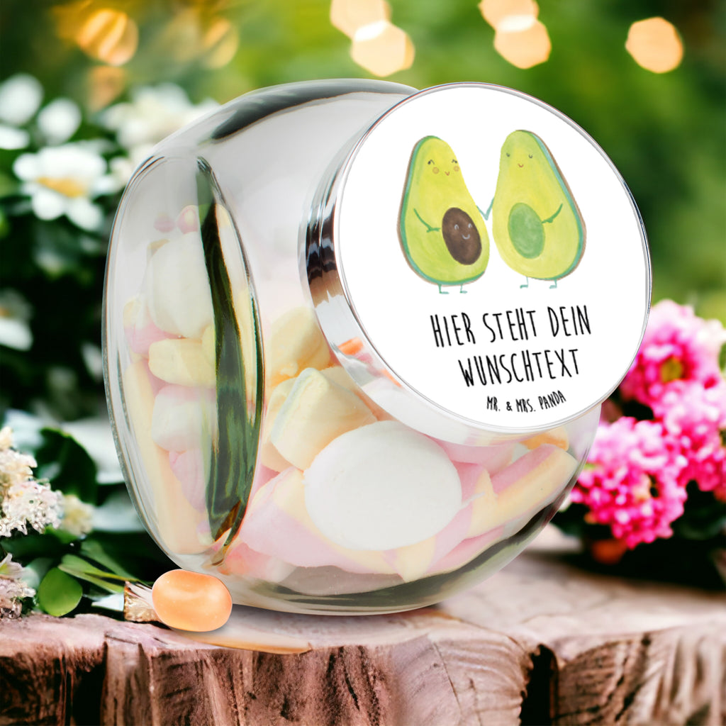 Personalisiertes Bonbonglas Avocado Pärchen Vorratsdose, Vorratsbehälter, Süßigkeitenglas, Süßigkeitendose, Kaffeedose, Müslidose, Teedose, Keksbehälter, Keksedose, Glasdose, Glasbälter, Vorratsglas, Küchenbehälter, Aufbewahrungsdose, Aufbewahungsglas, Gewürzdose, Küchenorganizer, Snackdose, Avocado, Veggie, Vegan, Gesund, Avocuddle, Liebe, Schwangerschaft, Familie, Babyshower, Babyparty, Hochzeit, Kinder, Avocados, Geburt