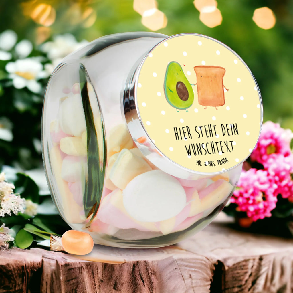 Personalisiertes Bonbonglas Avocado + Toast Vorratsdose, Vorratsbehälter, Süßigkeitenglas, Süßigkeitendose, Kaffeedose, Müslidose, Teedose, Keksbehälter, Keksedose, Glasdose, Glasbälter, Vorratsglas, Küchenbehälter, Aufbewahrungsdose, Aufbewahungsglas, Gewürzdose, Küchenorganizer, Snackdose, Avocado, Veggie, Vegan, Gesund, Toast, Toastbrot, Liebespaar, Pärchen, Freund, Freundin, Verlobt, Verlobungsparty, Hochzeit, Hochzeitsgeschenk, Jahrestag, Jahrestagsgeschenk