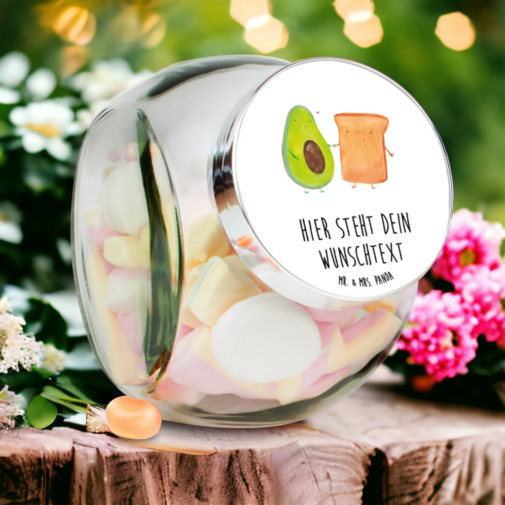 Personalisiertes Bonbonglas Avocado + Toast Vorratsdose, Vorratsbehälter, Süßigkeitenglas, Süßigkeitendose, Kaffeedose, Müslidose, Teedose, Keksbehälter, Keksedose, Glasdose, Glasbälter, Vorratsglas, Küchenbehälter, Aufbewahrungsdose, Aufbewahungsglas, Gewürzdose, Küchenorganizer, Snackdose, Avocado, Veggie, Vegan, Gesund, Toast, Toastbrot, Liebespaar, Pärchen, Freund, Freundin, Verlobt, Verlobungsparty, Hochzeit, Hochzeitsgeschenk, Jahrestag, Jahrestagsgeschenk