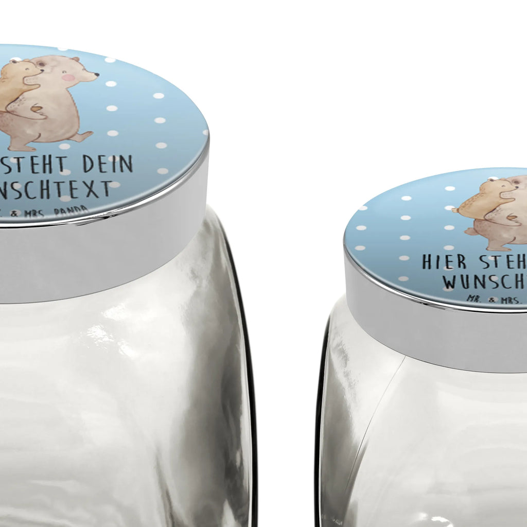 Personalisiertes Bonbonglas Papa Bär Vorratsdose, Vorratsbehälter, Süßigkeitenglas, Süßigkeitendose, Kaffeedose, Müslidose, Teedose, Keksbehälter, Keksedose, Glasdose, Glasbälter, Vorratsglas, Küchenbehälter, Aufbewahrungsdose, Aufbewahungsglas, Gewürzdose, Küchenorganizer, Snackdose, Familie, Vatertag, Muttertag, Bruder, Schwester, Mama, Papa, Oma, Opa, Geschenk, Vater, Papi, Vati, Onkel, Geburtstag