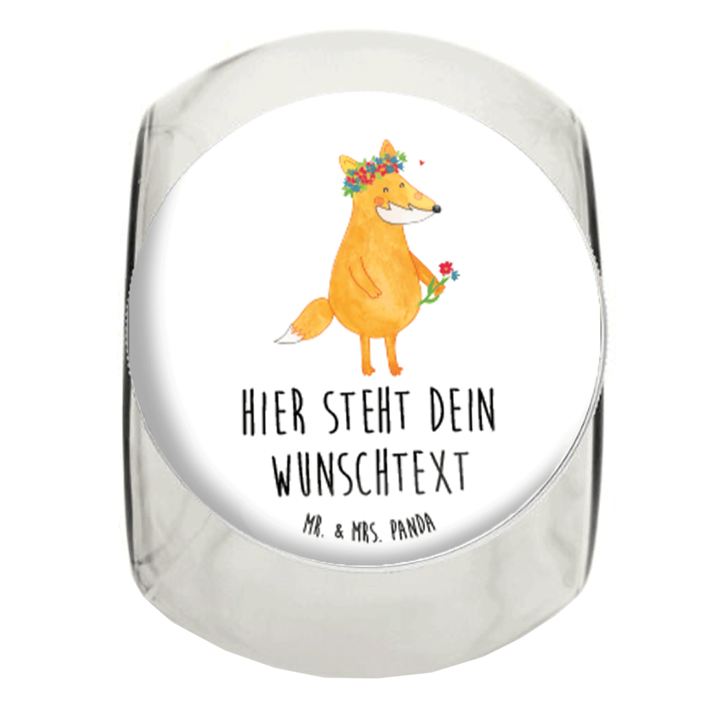 Personalisiertes Bonbonglas Fuchs Blumenliebe Vorratsdose, Vorratsbehälter, Süßigkeitenglas, Süßigkeitendose, Kaffeedose, Müslidose, Teedose, Keksbehälter, Keksedose, Glasdose, Glasbälter, Vorratsglas, Küchenbehälter, Aufbewahrungsdose, Aufbewahungsglas, Gewürzdose, Küchenorganizer, Snackdose, Fuchs, Füchse, Fox, Liebe, Freundin, Fuchsmädchen, Blumenmädchen, Freundinnen, Liebesbeweis, Blume, Blumen, Motivation, Freude, ich, mich, Selbstliebe