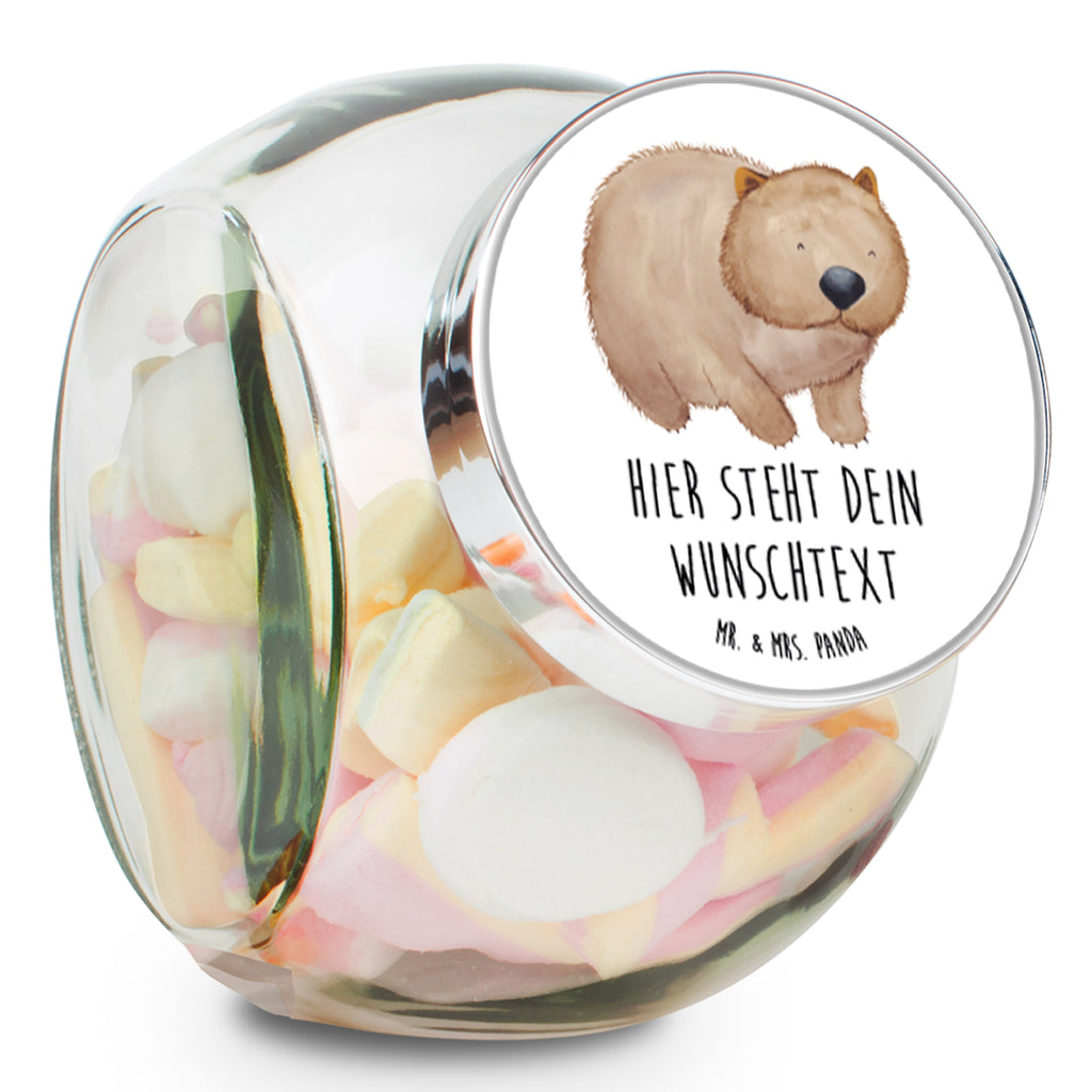 Personalisiertes Bonbonglas Wombat Vorratsdose, Vorratsbehälter, Süßigkeitenglas, Süßigkeitendose, Kaffeedose, Müslidose, Teedose, Keksbehälter, Keksedose, Glasdose, Glasbälter, Vorratsglas, Küchenbehälter, Aufbewahrungsdose, Aufbewahungsglas, Gewürzdose, Küchenorganizer, Snackdose, Tiermotive, Gute Laune, lustige Sprüche, Tiere, Wombat, Das Leben ist schön, Motivation, Spruch, Australien