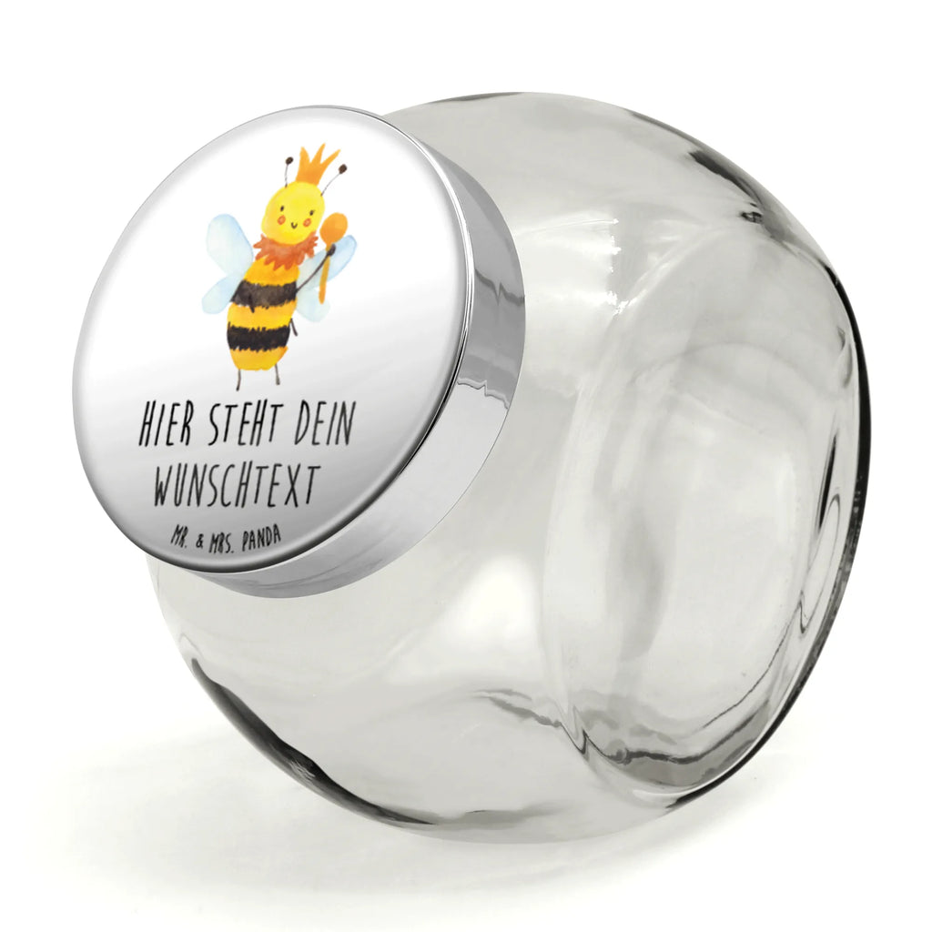 Personalized Candy Jar bee king Vorratsdose, Vorratsbehälter, Süßigkeitenglas, Süßigkeitendose, Kaffeedose, Müslidose, Teedose, Keksbehälter, Keksedose, Glasdose, Glasbälter, Vorratsglas, Küchenbehälter, Aufbewahrungsdose, Aufbewahungsglas, Gewürzdose, Küchenorganizer, Snackdose, Biene, Wespe, Hummel