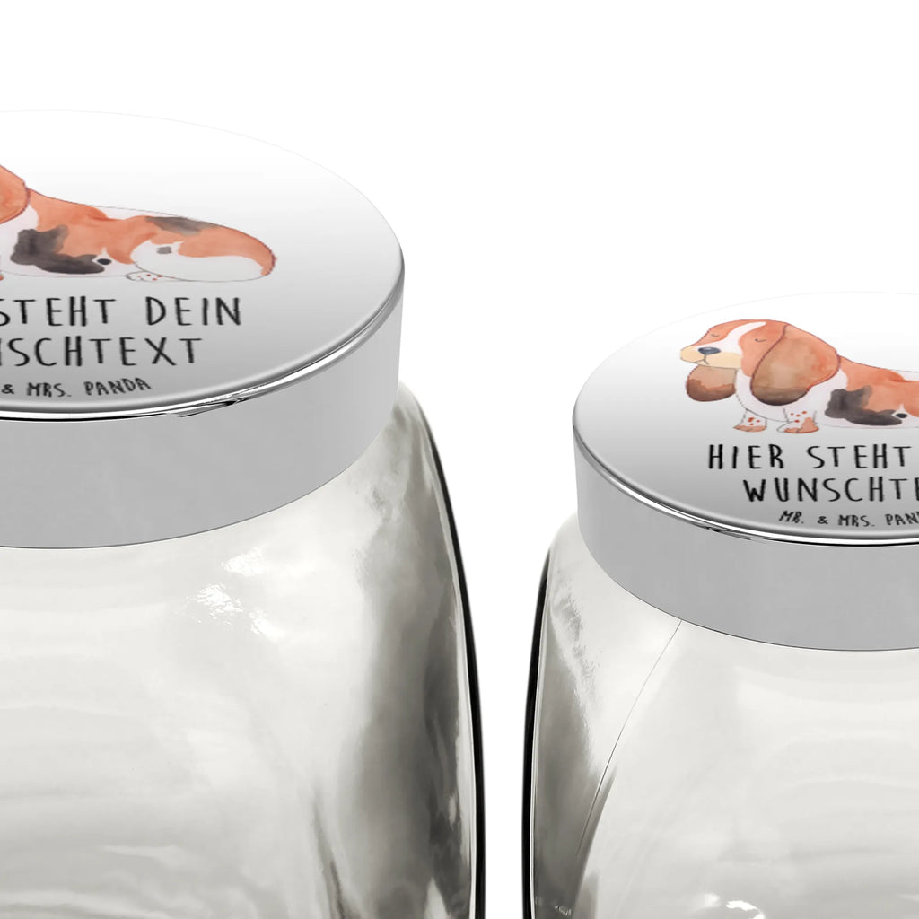 Personalisiertes Bonbonglas Hund Basset Hound Vorratsdose, Vorratsbehälter, Süßigkeitenglas, Süßigkeitendose, Kaffeedose, Müslidose, Teedose, Keksbehälter, Keksedose, Glasdose, Glasbälter, Vorratsglas, Küchenbehälter, Aufbewahrungsdose, Aufbewahungsglas, Gewürzdose, Küchenorganizer, Snackdose, Hund, Hundemotiv, Haustier, Hunderasse, Tierliebhaber, Hundebesitzer, Sprüche, Basset Hound, Basset, Hundeliebe, kinderlos