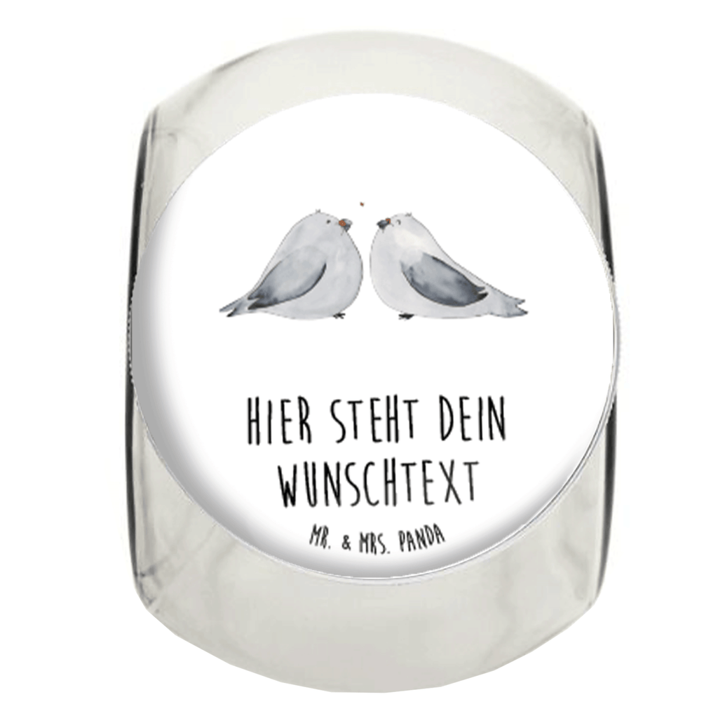 Personalisiertes Bonbonglas Turteltauben Liebe Vorratsdose, Vorratsbehälter, Süßigkeitenglas, Süßigkeitendose, Kaffeedose, Müslidose, Teedose, Keksbehälter, Keksedose, Glasdose, Glasbälter, Vorratsglas, Küchenbehälter, Aufbewahrungsdose, Aufbewahungsglas, Gewürzdose, Küchenorganizer, Snackdose, Liebe, Partner, Freund, Freundin, Ehemann, Ehefrau, Heiraten, Verlobung, Heiratsantrag, Liebesgeschenk, Jahrestag, Hocheitstag, Turteltauben, Turteltäubchen, Tauben, Verliebt, Verlobt, Verheiratet, Geschenk Freundin, Geschenk Freund, Liebesbeweis, Hochzeitstag, Geschenk Hochzeit