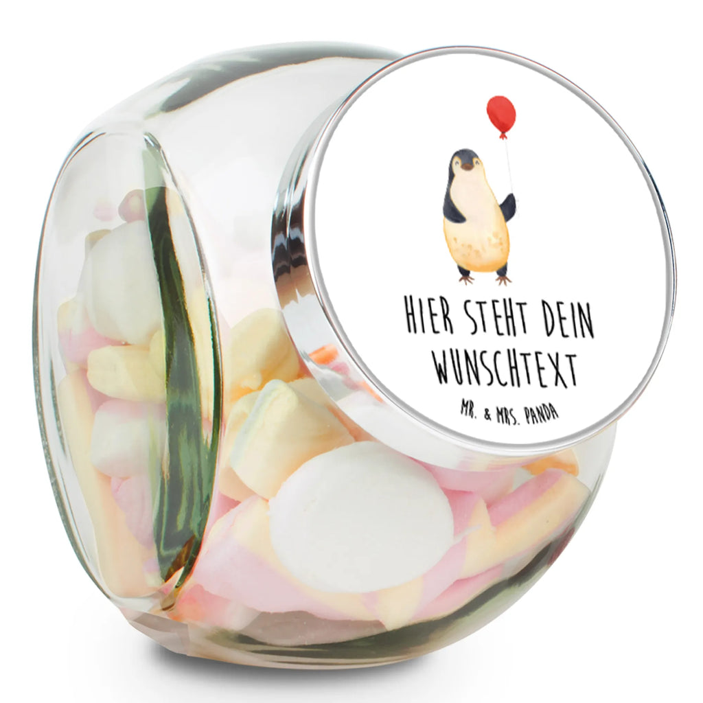 Personalisiertes Bonbonglas Pinguin Luftballon Vorratsdose, Vorratsbehälter, Süßigkeitenglas, Süßigkeitendose, Kaffeedose, Müslidose, Teedose, Keksbehälter, Keksedose, Glasdose, Glasbälter, Vorratsglas, Küchenbehälter, Aufbewahrungsdose, Aufbewahungsglas, Gewürzdose, Küchenorganizer, Snackdose, Pinguin, Pinguine, Luftballon, Tagträume, Lebenslust, Geschenk Freundin, Geschenkidee, beste Freundin, Motivation, Neustart, neues Leben, Liebe, Glück